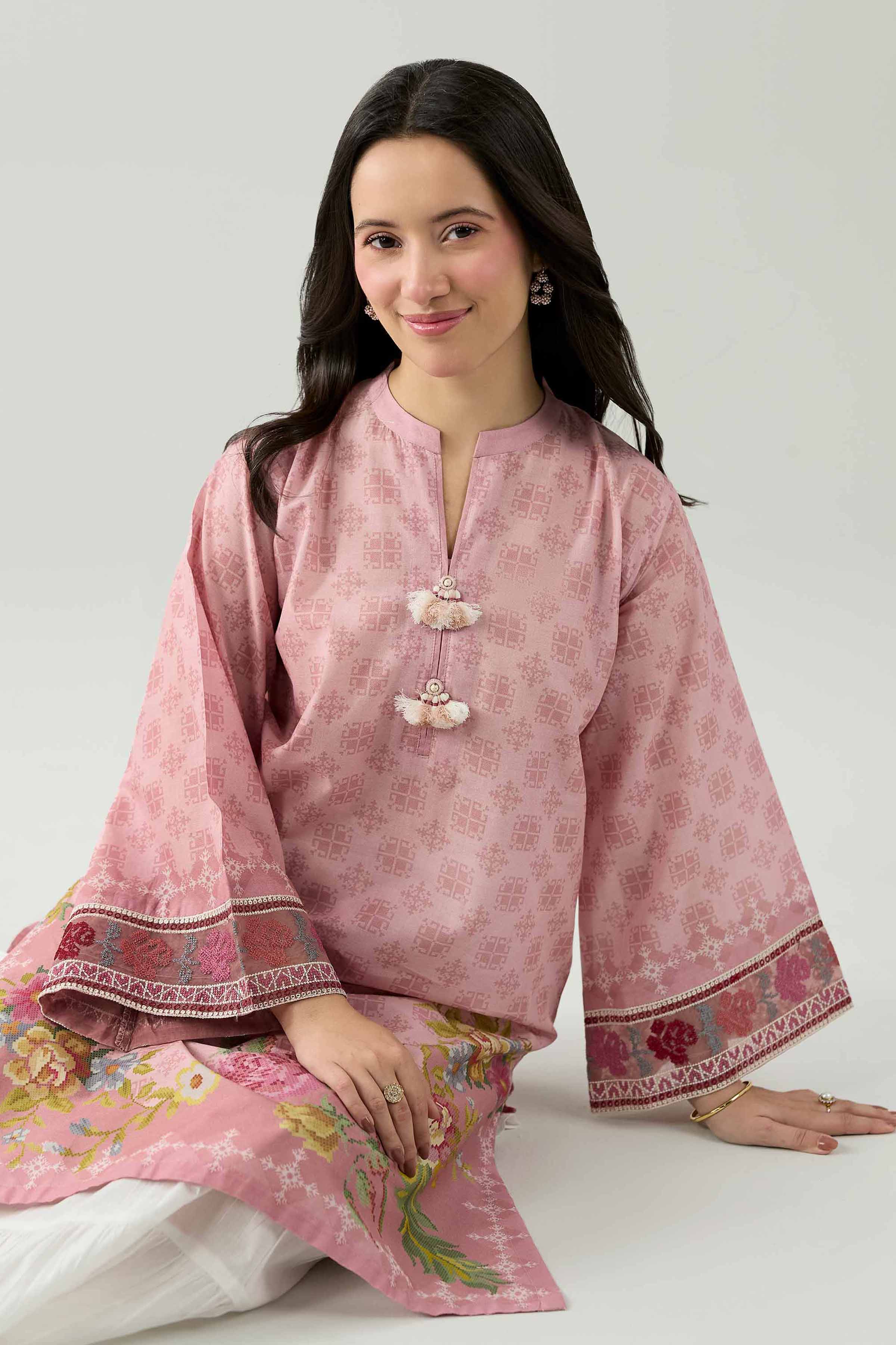 Printed Embroidered Shirt - PS26-10