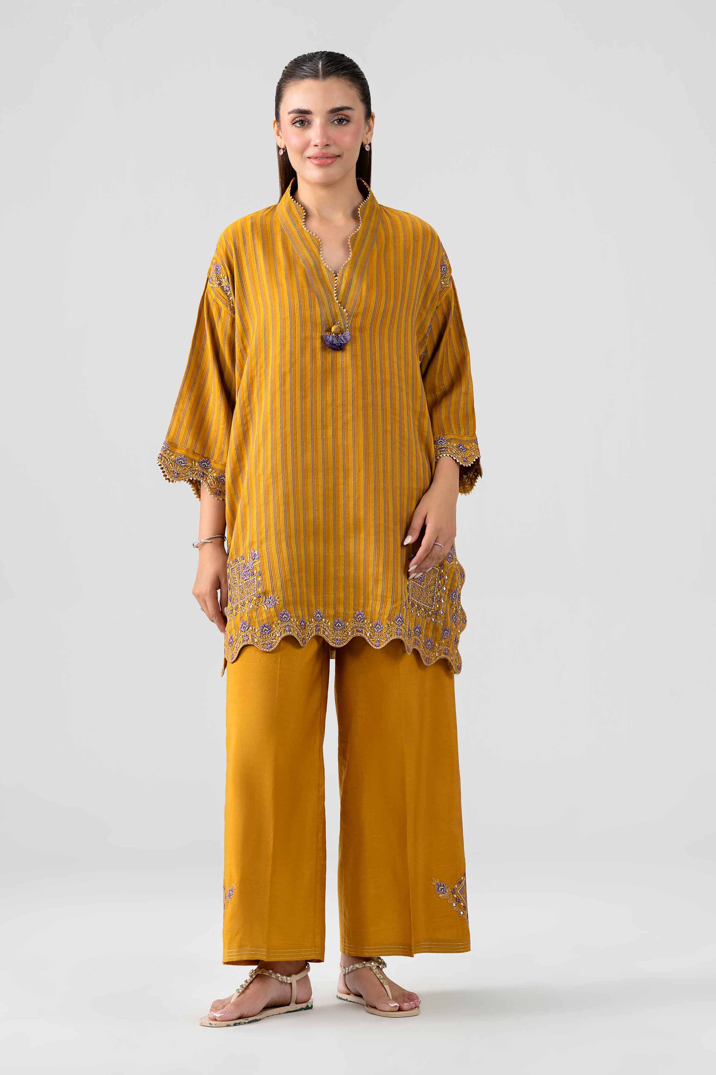 2 Piece - Printed Embroidered Suit - PS26-16