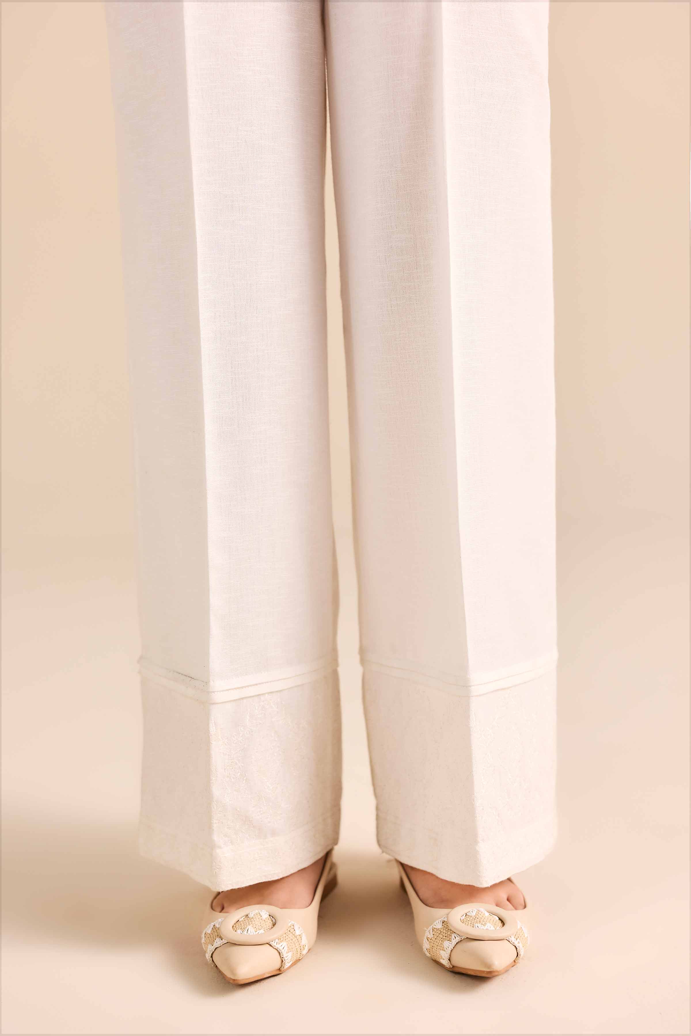 Embroidered Trousers - PW25-117 for Women - Pret Collection | Nishat | Shop Online