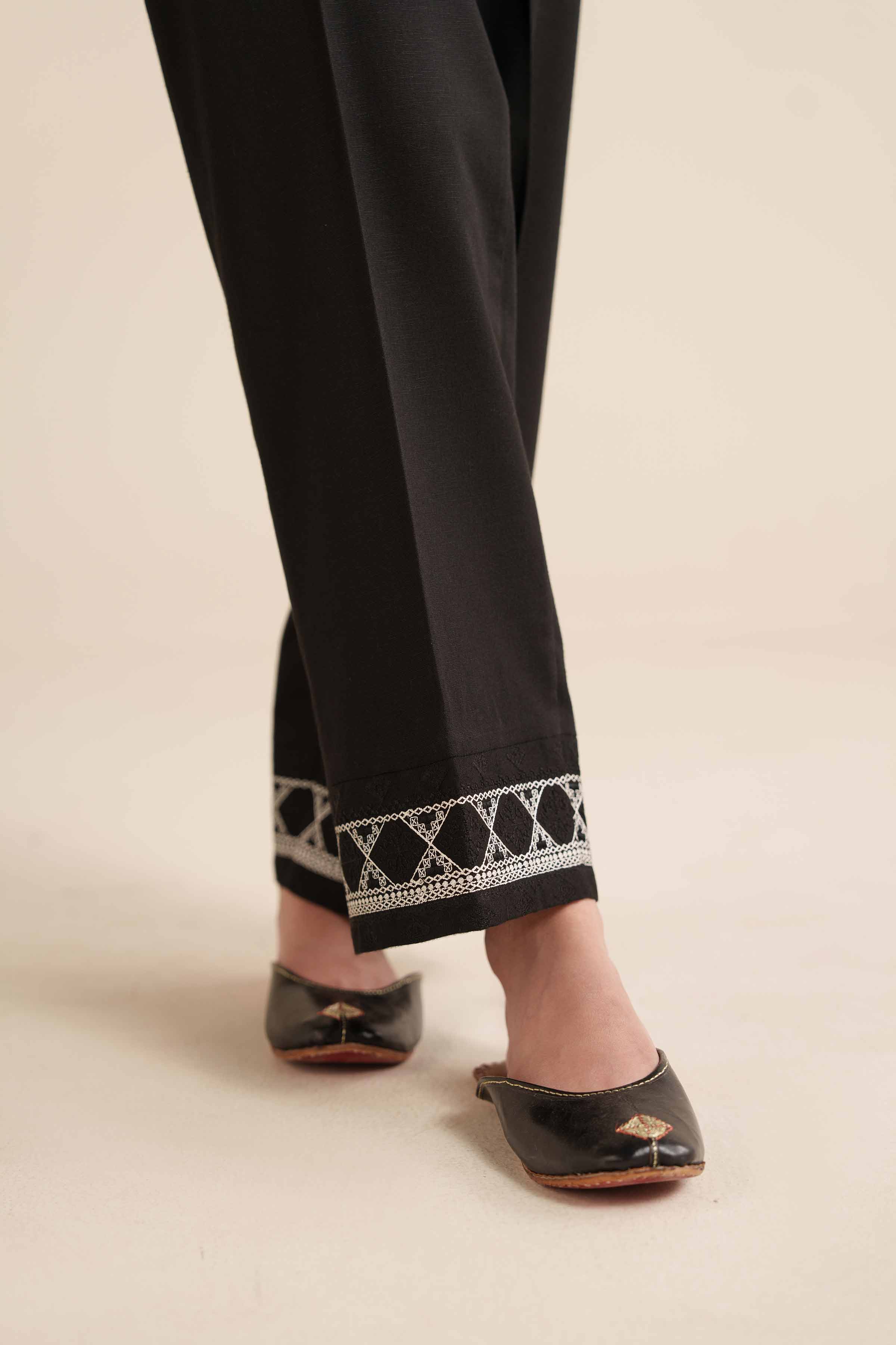 Embroidered Trousers - PW25-127 for Women - Pret Collection | Nishat | Shop Online