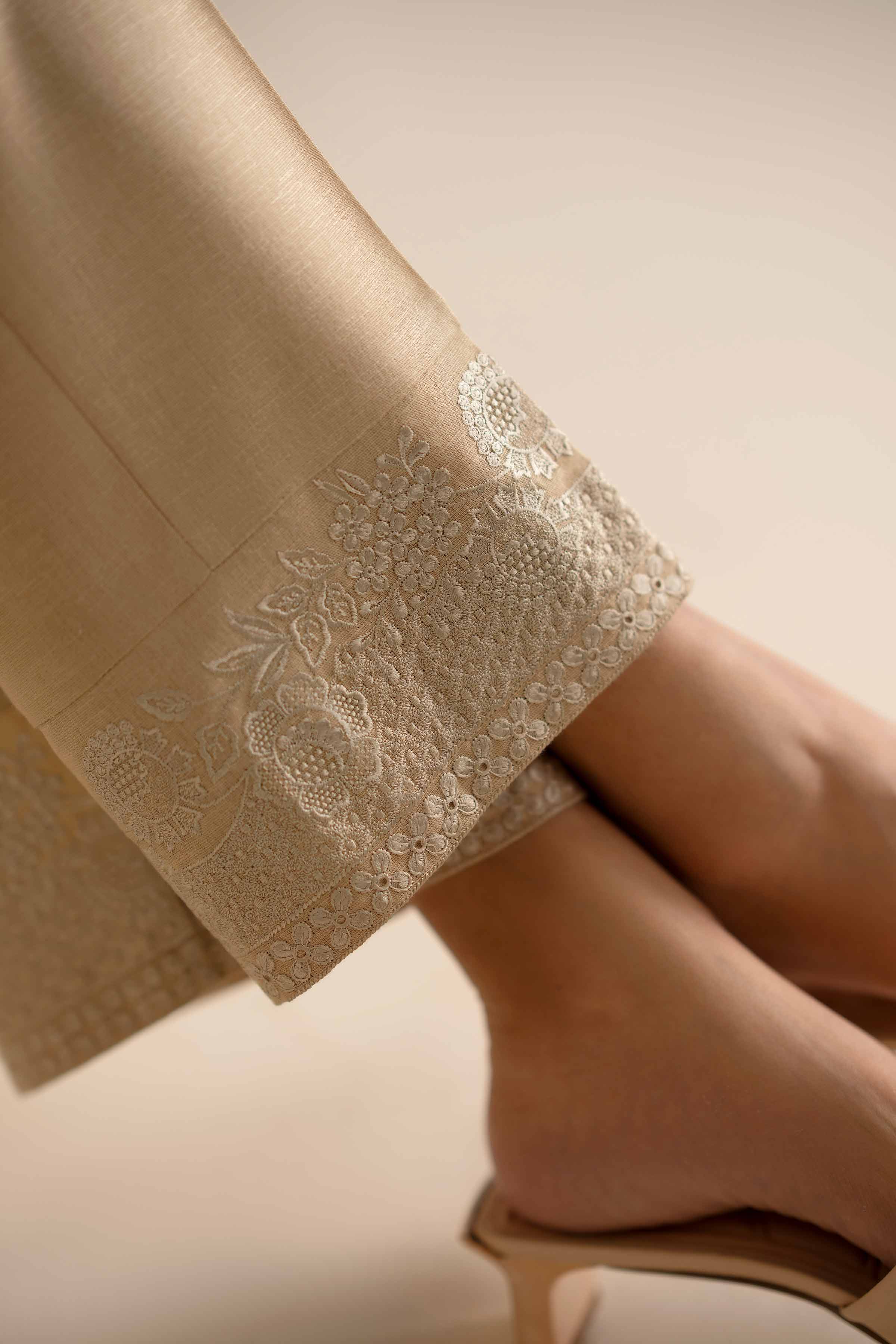 Embroidered Trousers - PW25-145 for Women - Pret Collection | Nishat | Shop Online