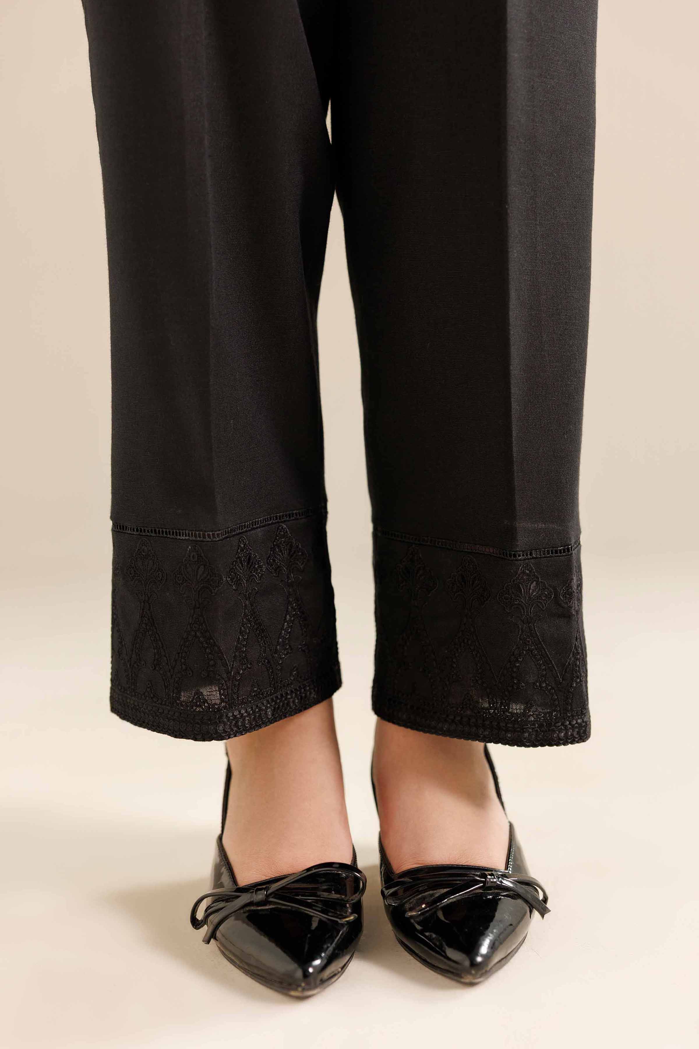 Embroidered Trousers - PW25-152 for Women - Pret Collection | Nishat | Shop Online