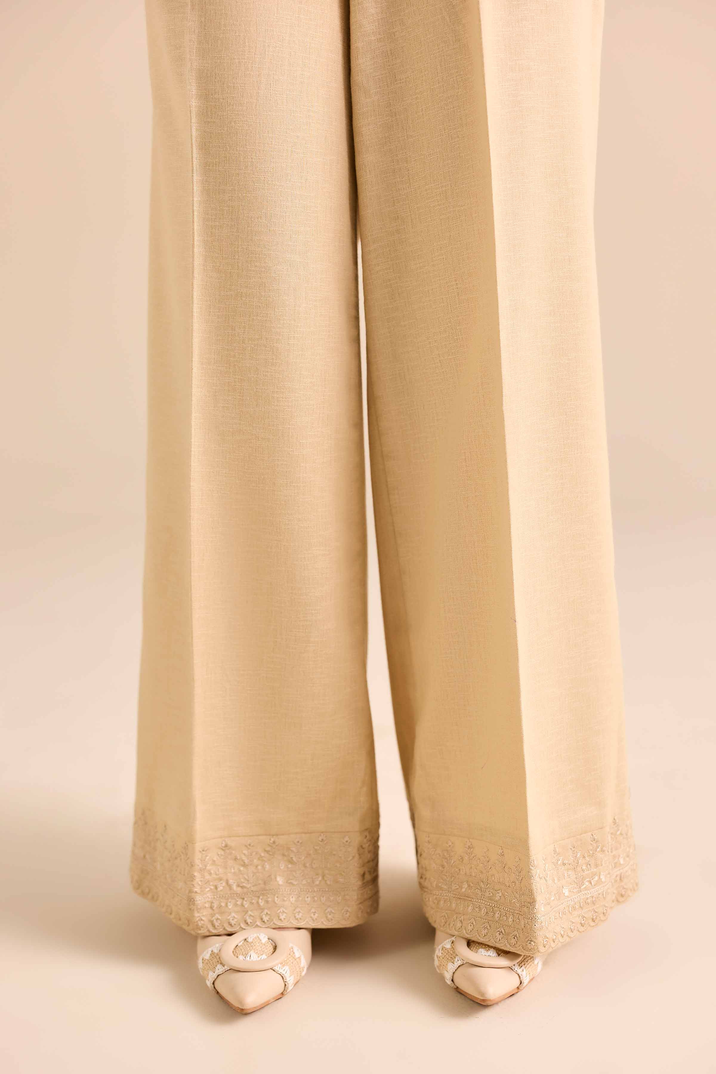 Embroidered Pants - PW25-160 for Women - Pret Collection | Nishat | Shop Online