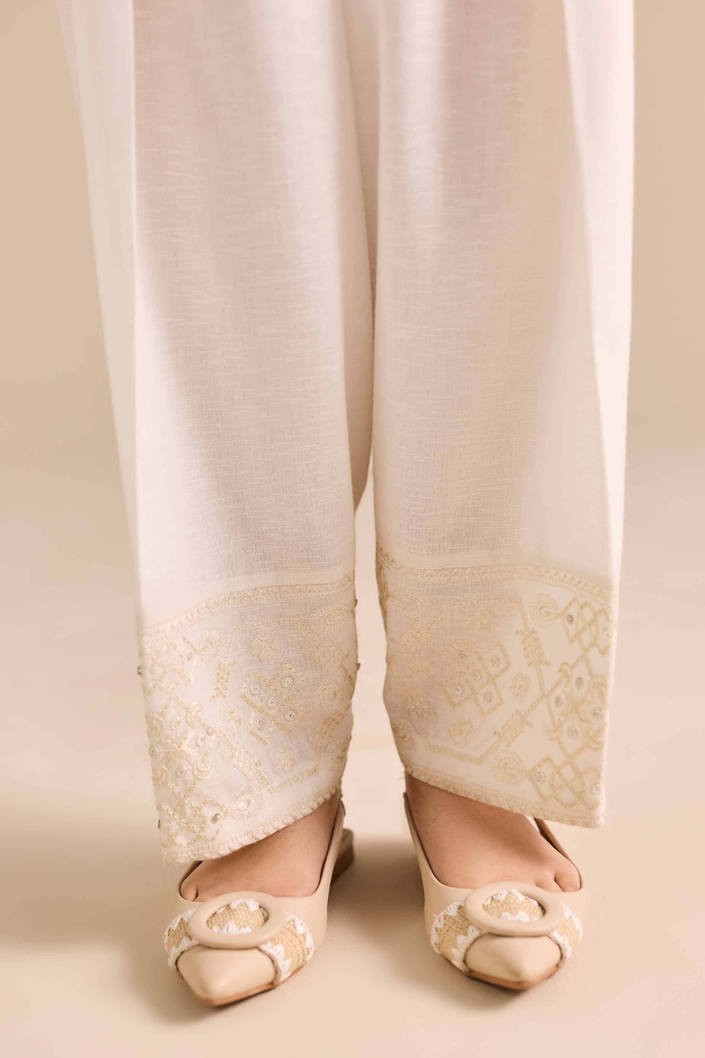 Embroidered Shalwar - PW25-163 for Women - Pret Collection | Nishat | Shop Online