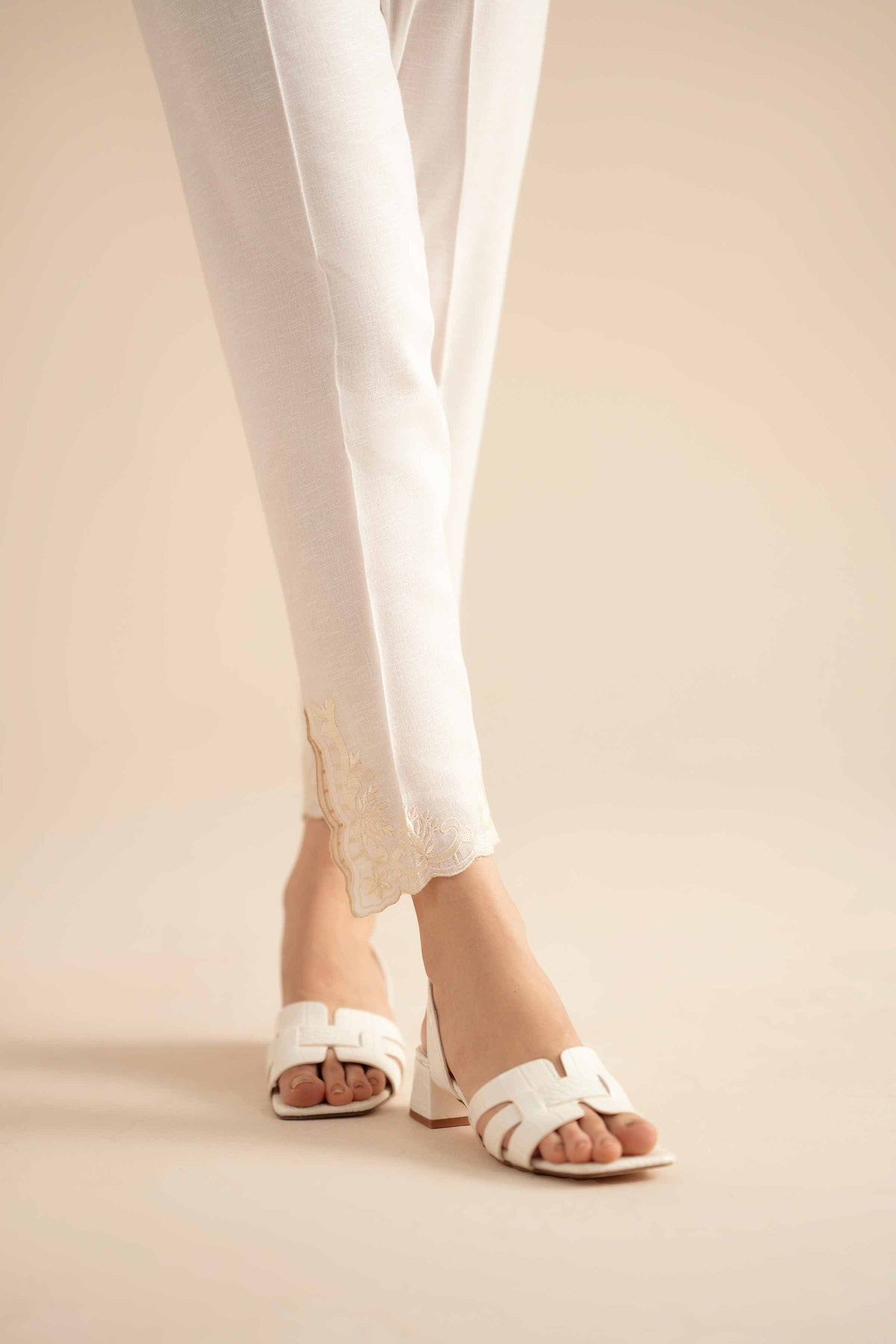 Embroidered Trousers - PW25-168 for Women - Pret Collection | Nishat | Shop Online