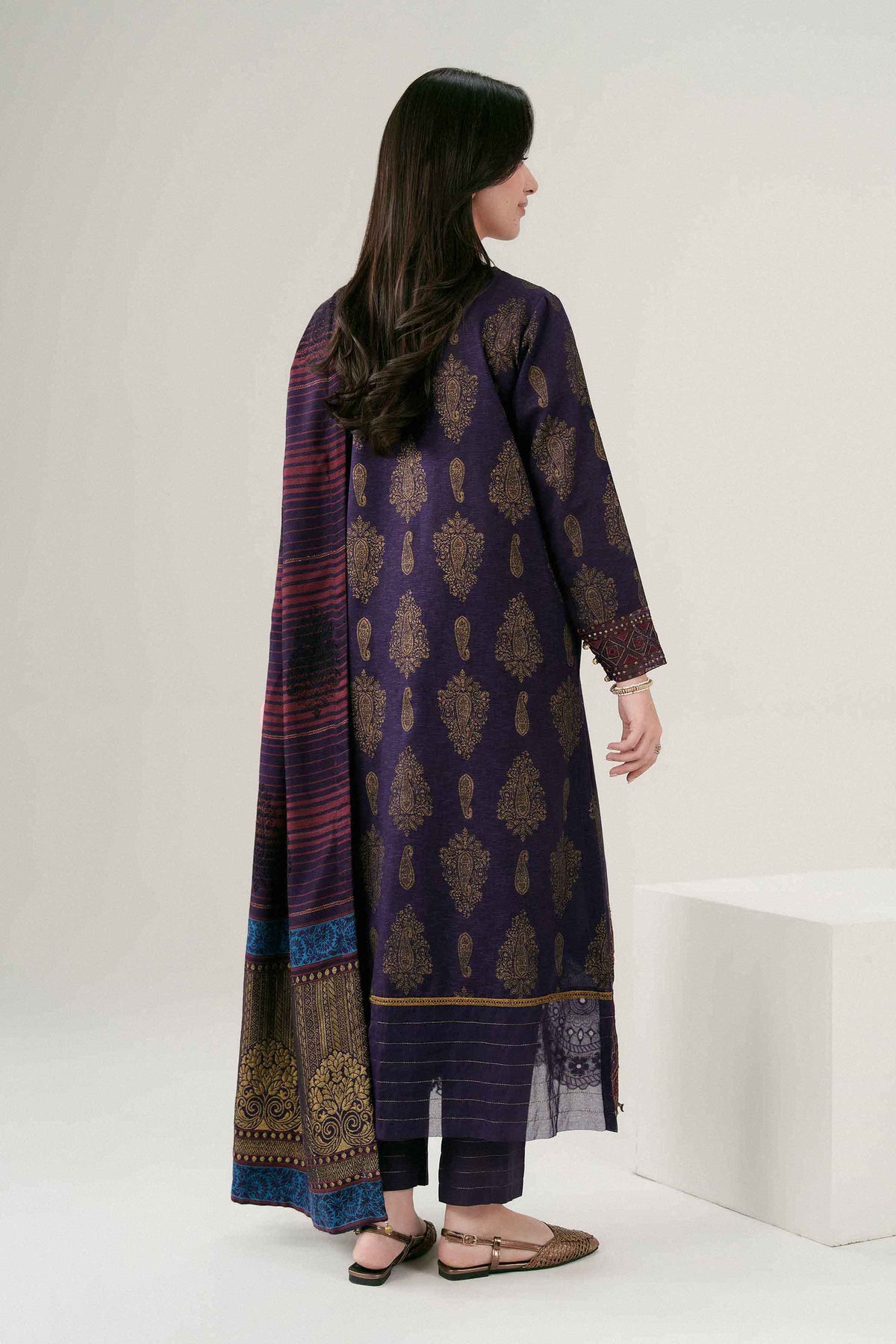 3 PIECE - EMBROIDERED SUIT - PW25-177