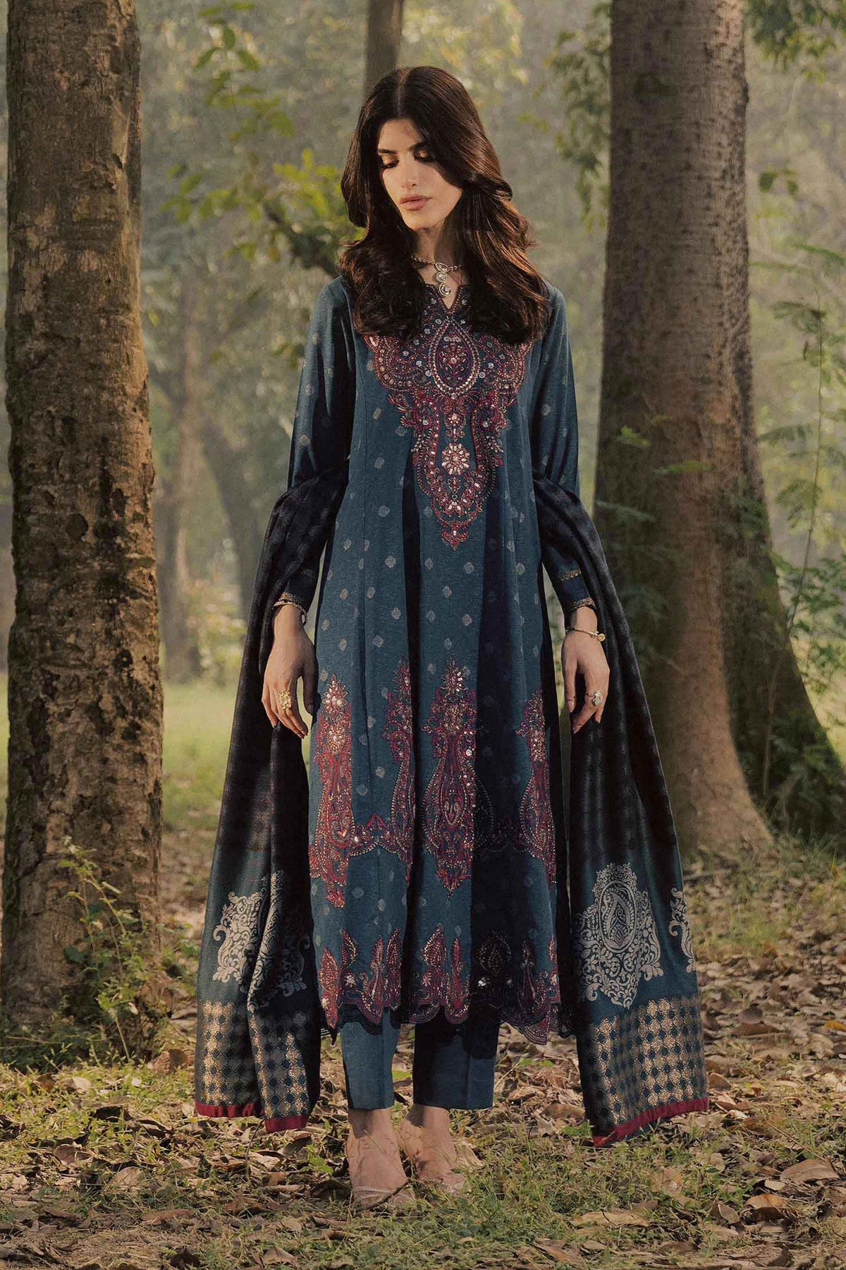 2 Piece - Printed Embroidered Suit - PW25-179 for Women - Pret Collection | Nishat | Shop Online