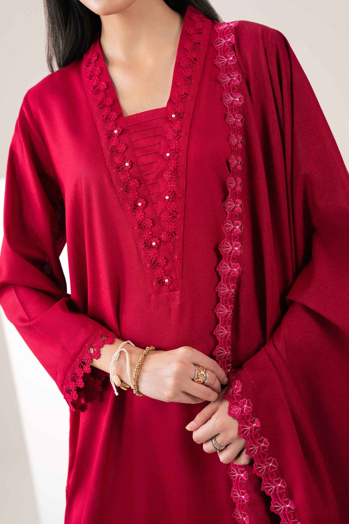 2 Piece - Embroidered Suit - PW25-196 for Women - Pret Collection | Nishat | Shop Online