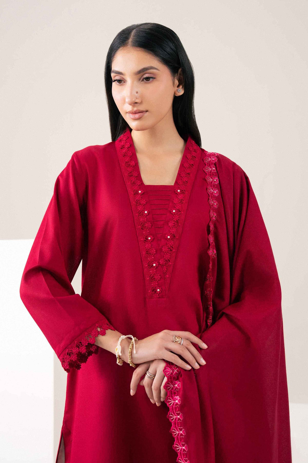 2 Piece - Embroidered Suit - PW25-196 for Women - Pret Collection | Nishat | Shop Online