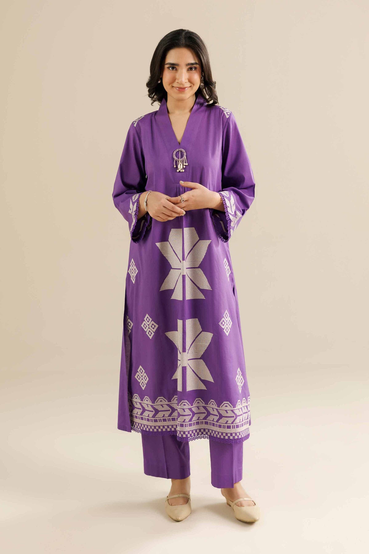 2 Piece - Embroidered Suit - PW25-214 for Women - Pret Collection | Nishat | Shop Online