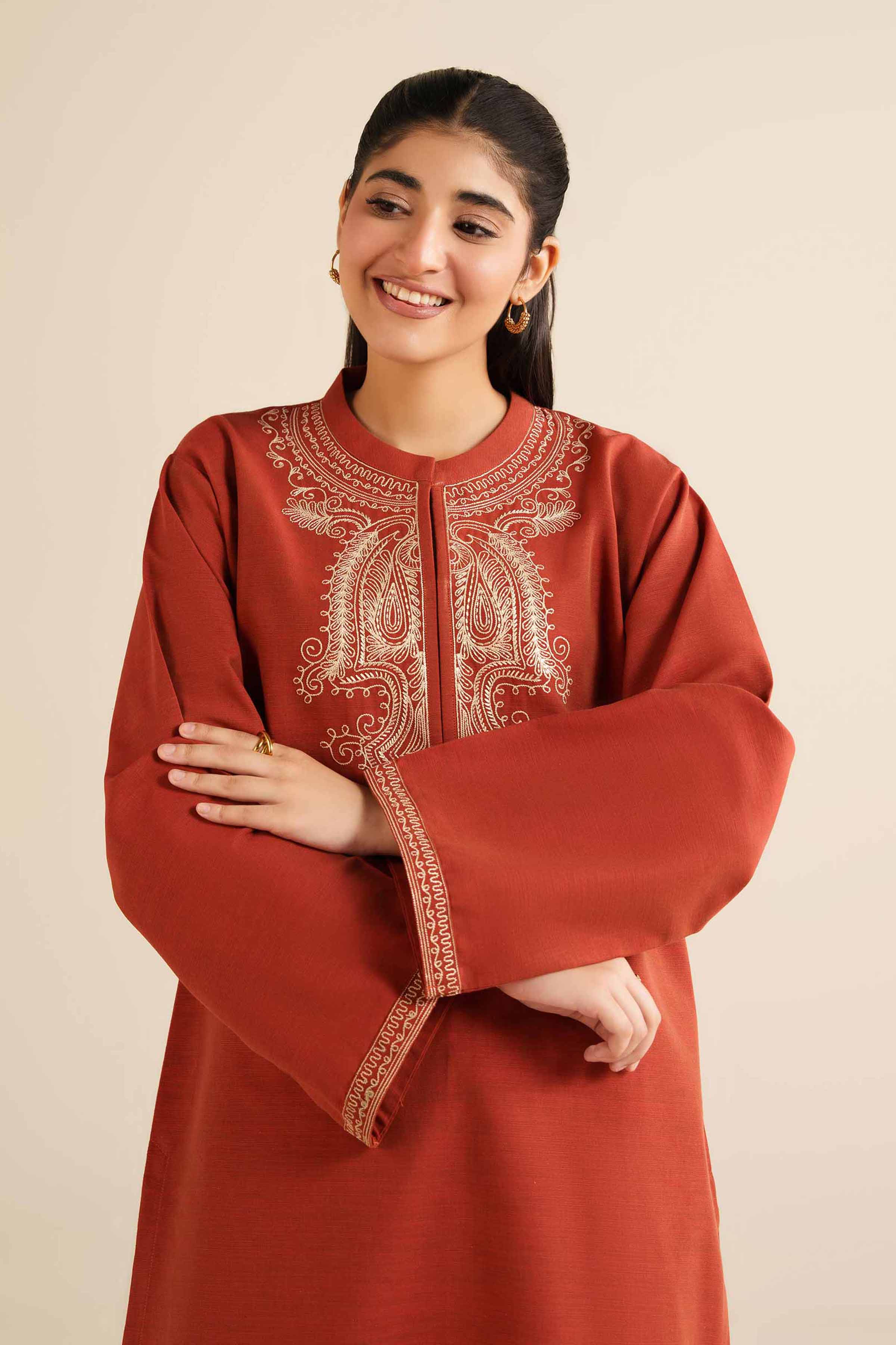 2 Piece - Embroidered Suit - PW25-218 for Women - Pret Collection | Nishat | Shop Online