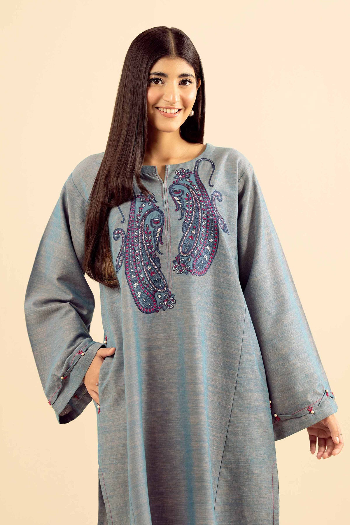 2 Piece - Embroidered Suit - PW25-222 for Women - Pret Collection | Nishat | Shop Online