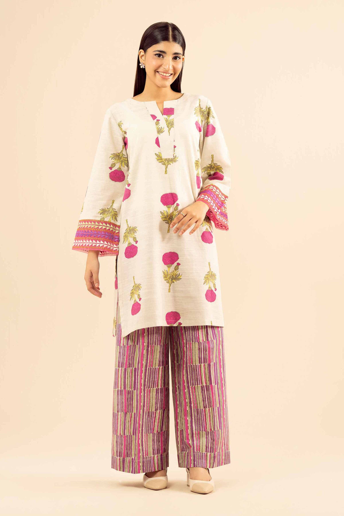 2 Piece - Printed Embroidered Suit - PW25-228 for Women - Pret Collection | Nishat | Shop Online
