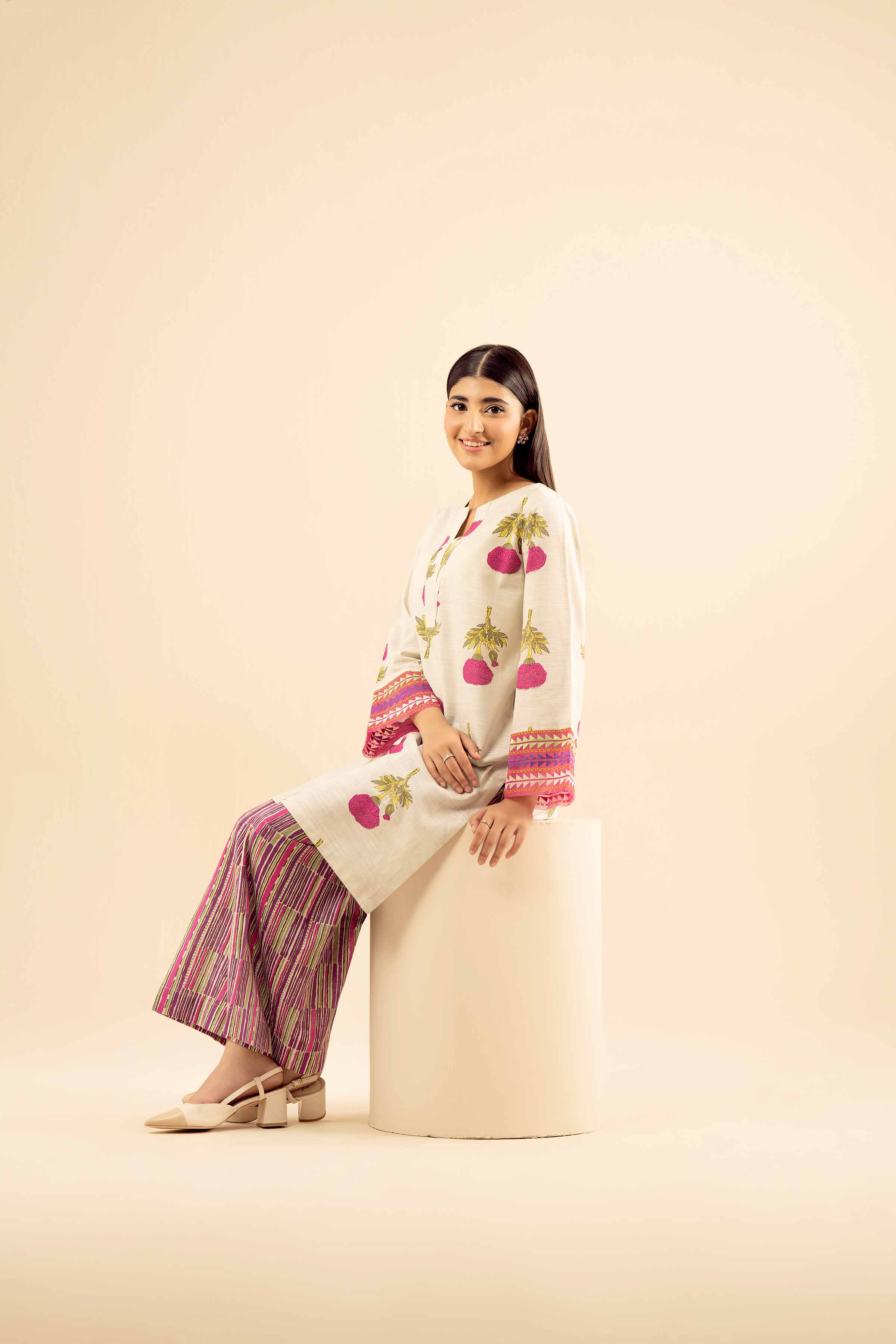 2 Piece - Printed Embroidered Suit - PW25-228 for Women - Pret Collection | Nishat | Shop Online