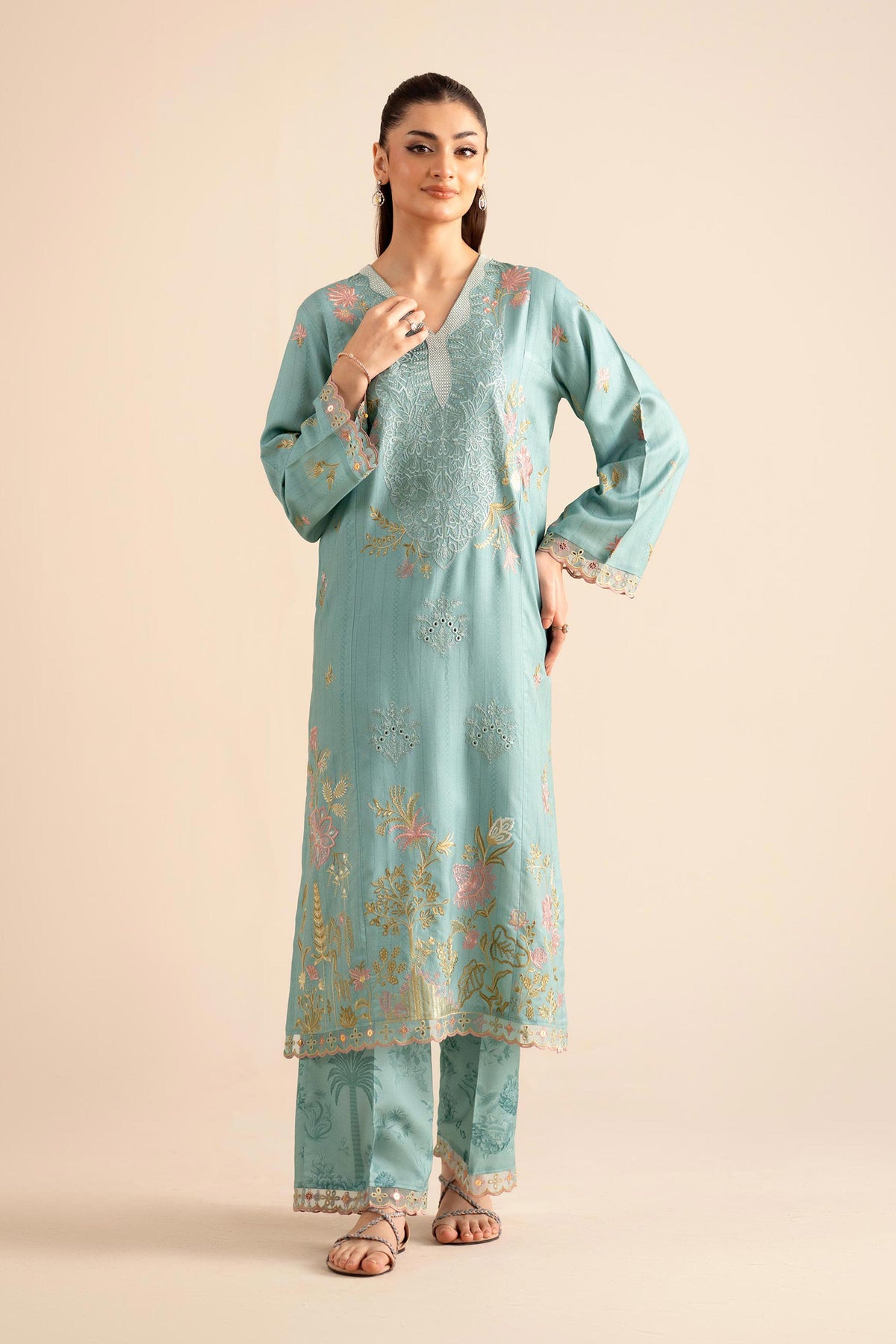 2 Piece - Embroidered Suit - PW25-257 for Women - Pret Collection | Nishat | Shop Online