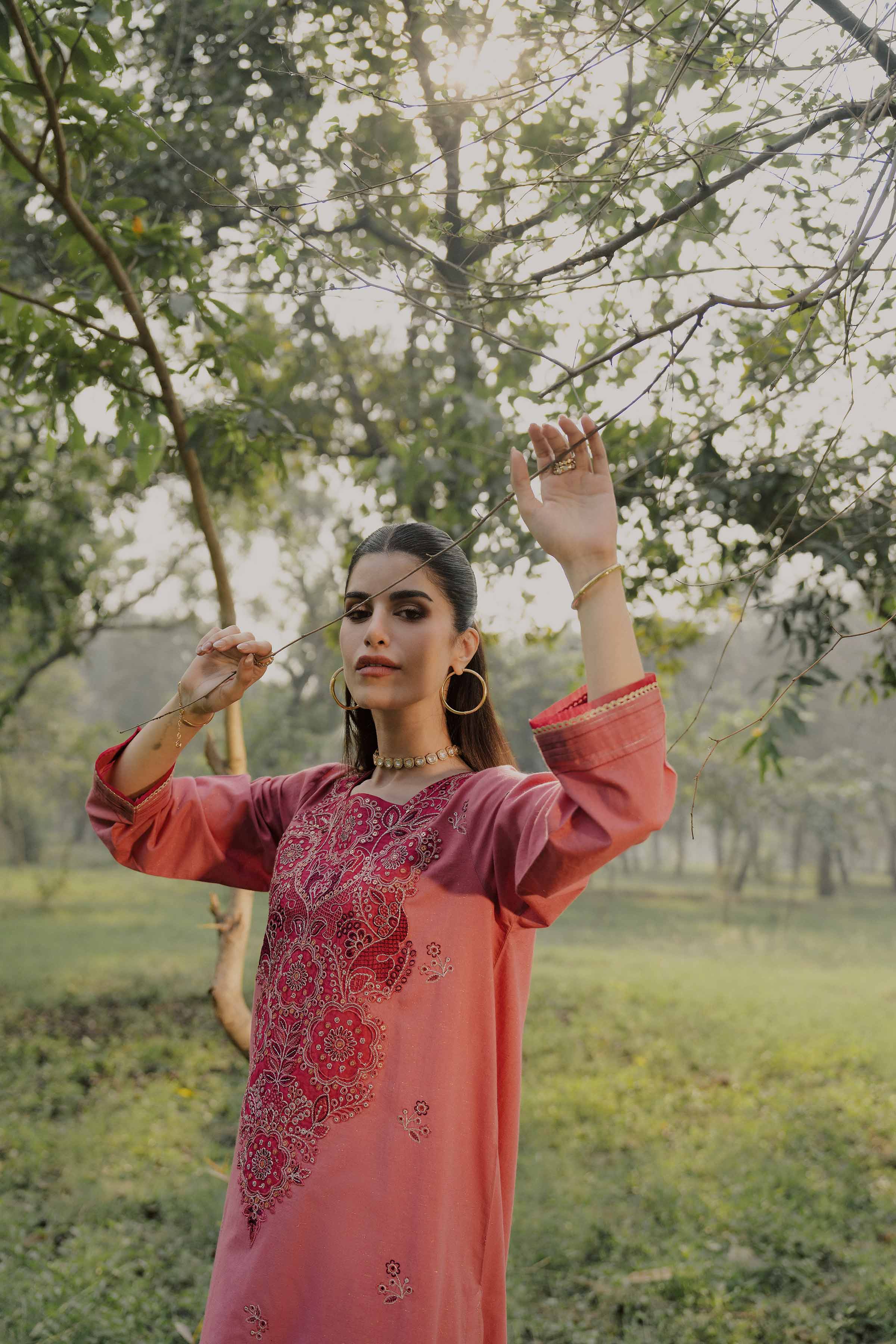 2 Piece - Embroidered Suit - PW25-258 for Women - Pret Collection | Nishat | Shop Online