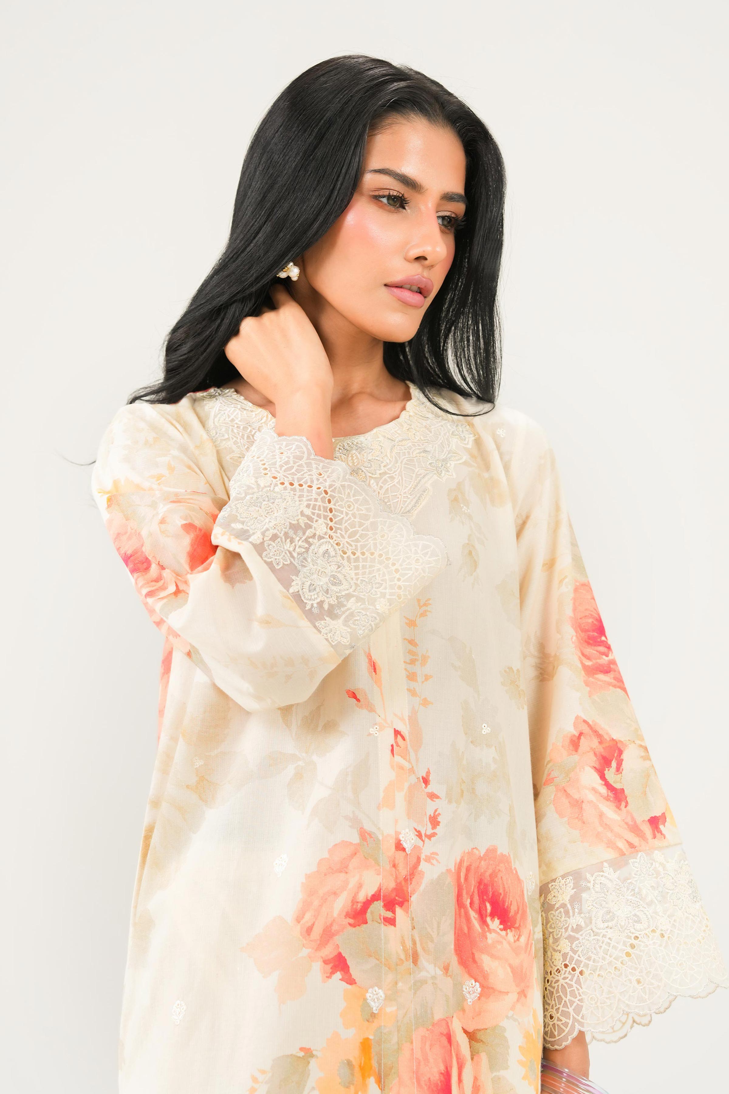 2 Piece - Printed Embroidered Suit - PW25-260 for Women - Pret Collection | Nishat | Shop Online