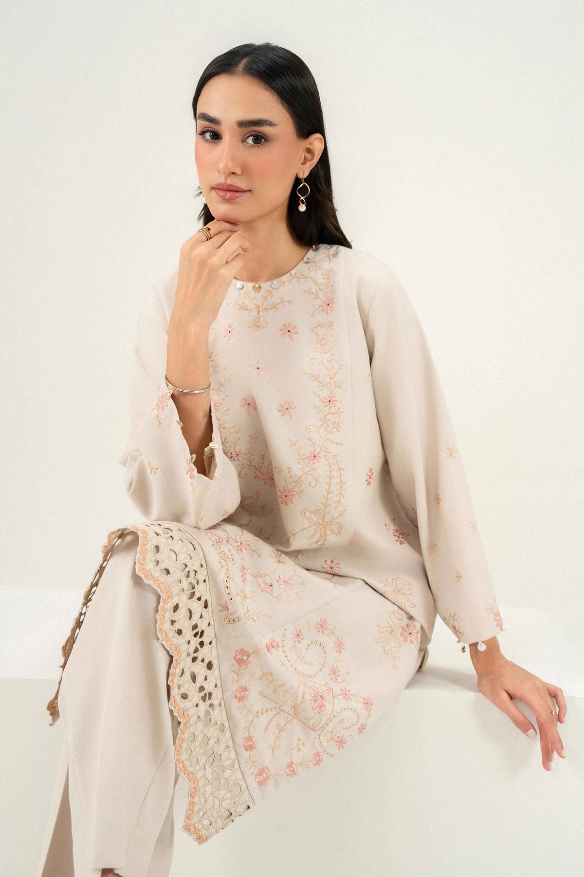 2 Piece - Embroidered Suit - PW25-326 for Women - Pret Collection | Nishat | Shop Online