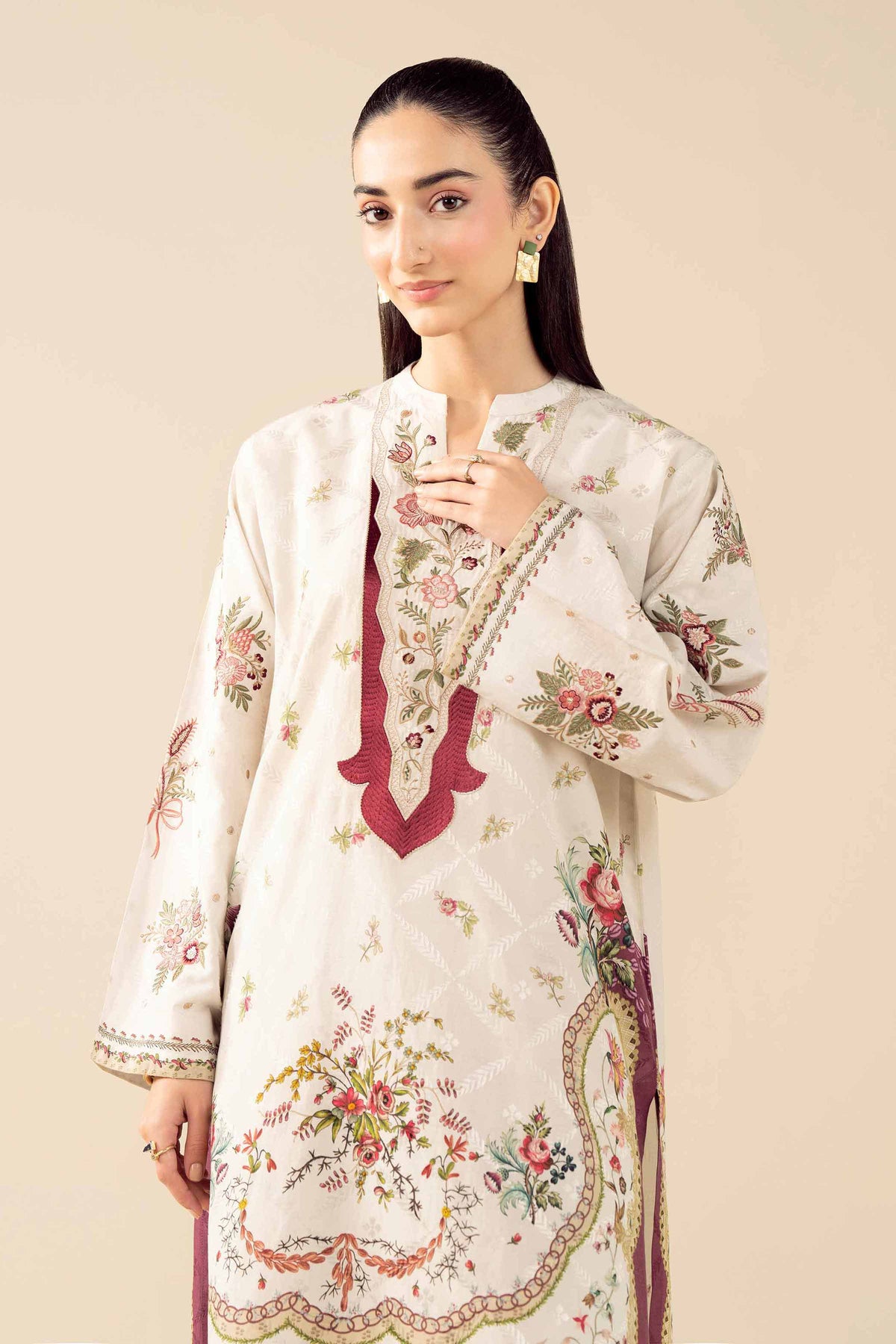 2 Piece - Printed Embroidered Suit - PW25-329 for Women - Pret Collection | Nishat | Shop Online
