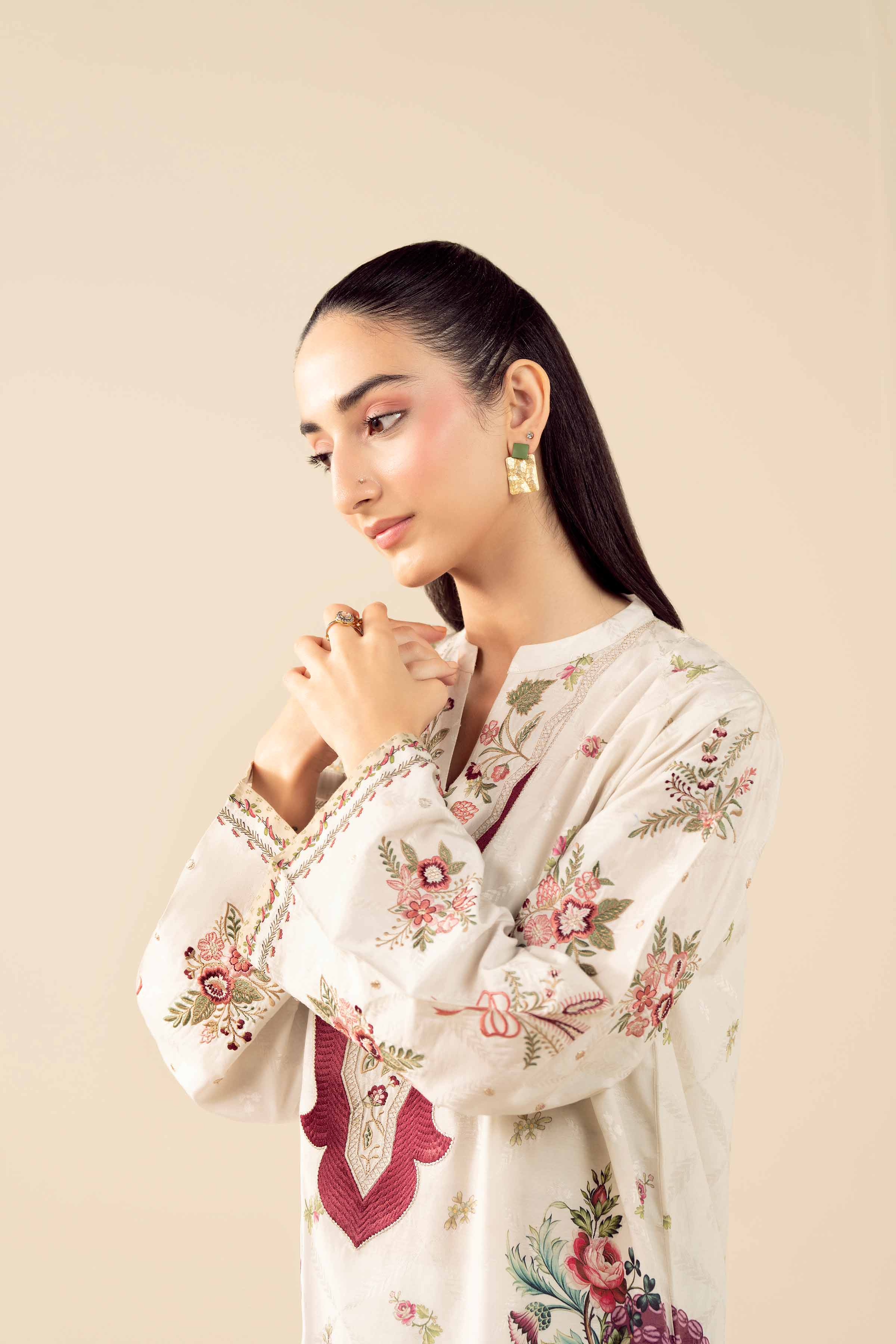 2 Piece - Printed Embroidered Suit - PW25-329 for Women - Pret Collection | Nishat | Shop Online