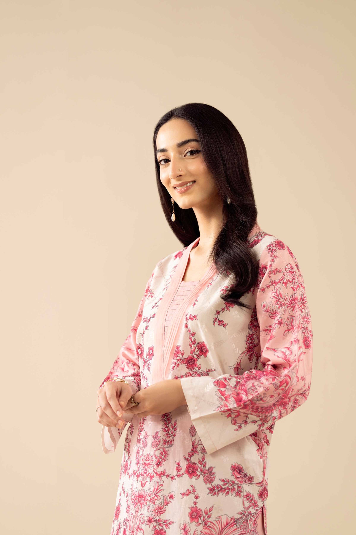 2 Piece - Printed Embroidered Suit - PW25-330