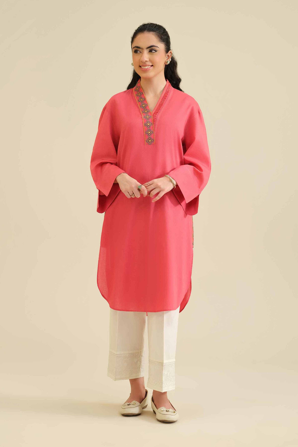Embroidered Shirt - PW25-35 for Women - Pret Collection | Nishat | Shop Online