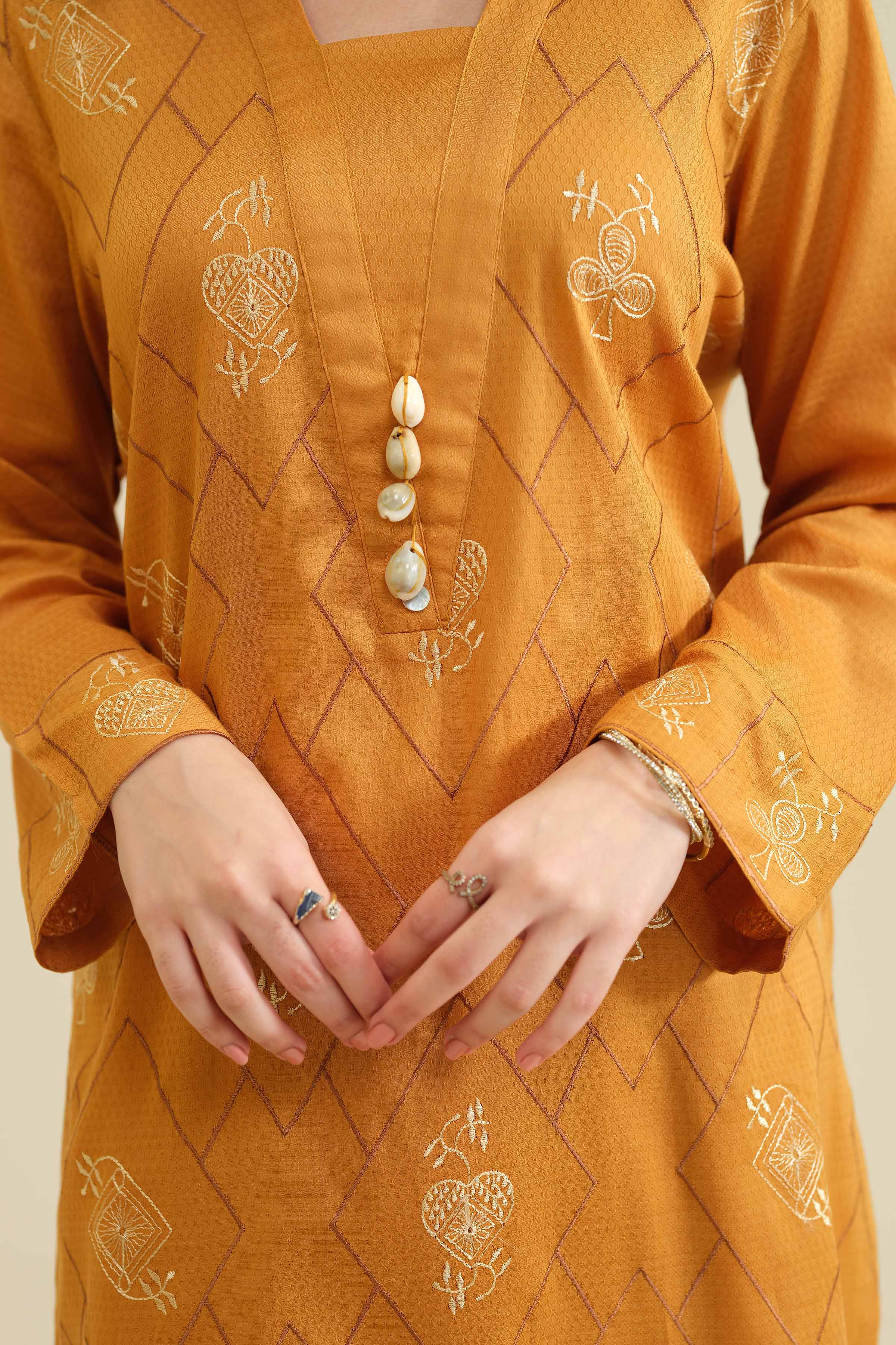 Printed Embroidered Shirt - PW25-37 for Women - Pret Collection | Nishat | Shop Online