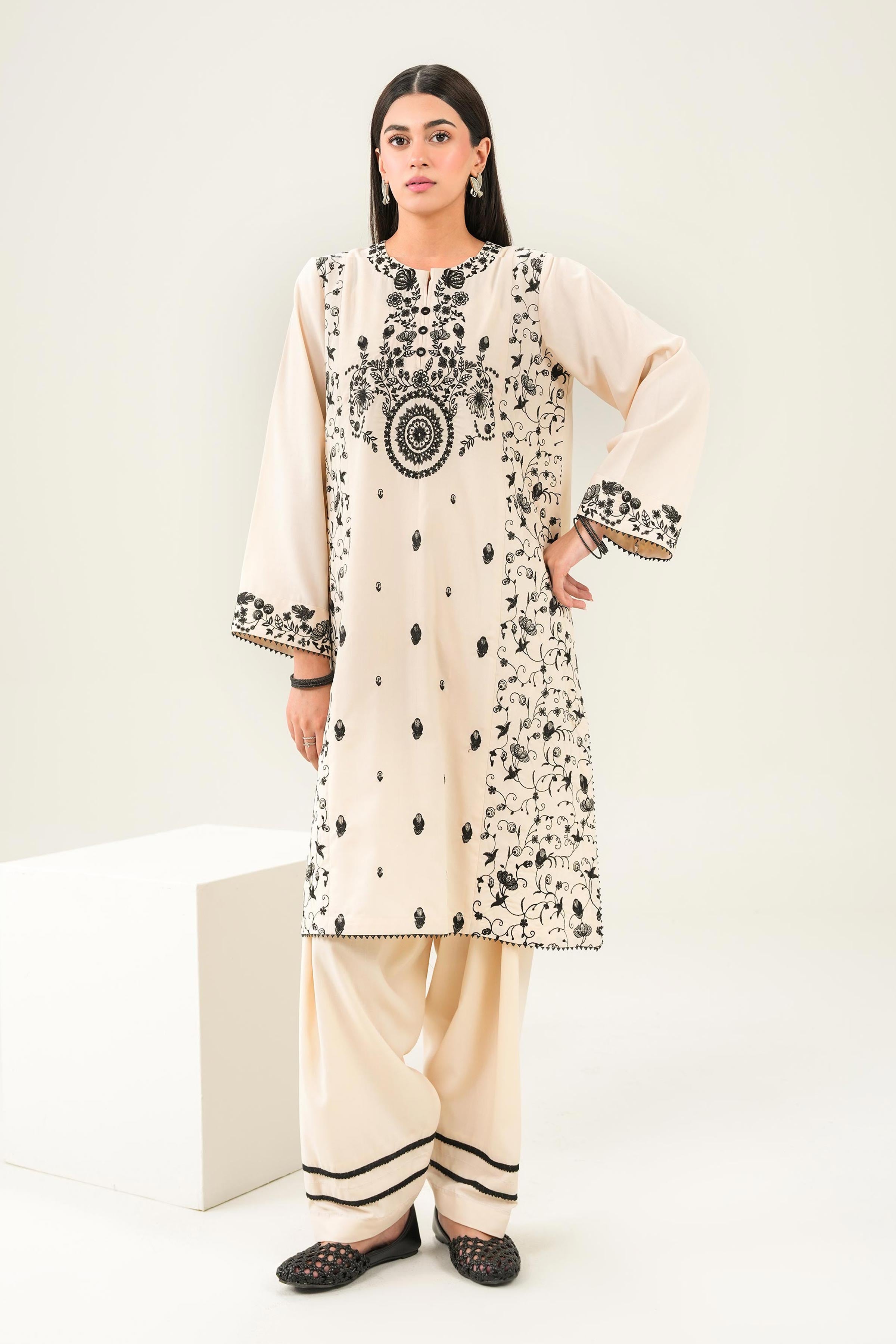 2 Piece - Embroidered Suit - PW25-377 for Women - Pret Collection | Nishat | Shop Online
