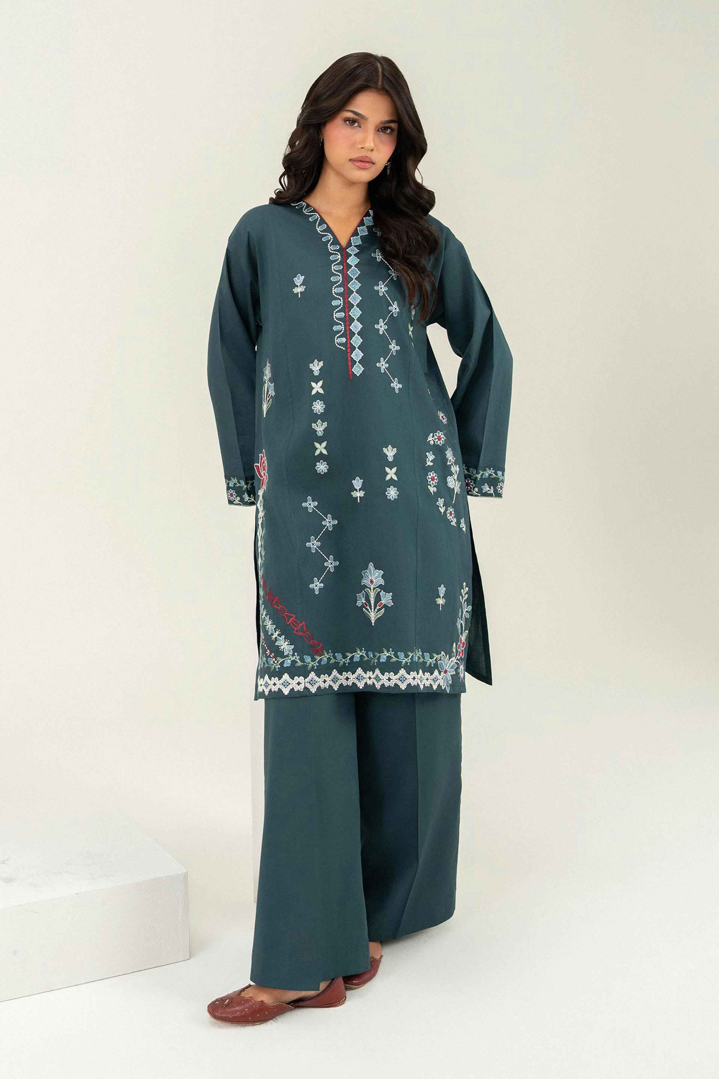 2 Piece - Embroidered Suit - PW25-390 for Women - Pret Collection | Nishat | Shop Online