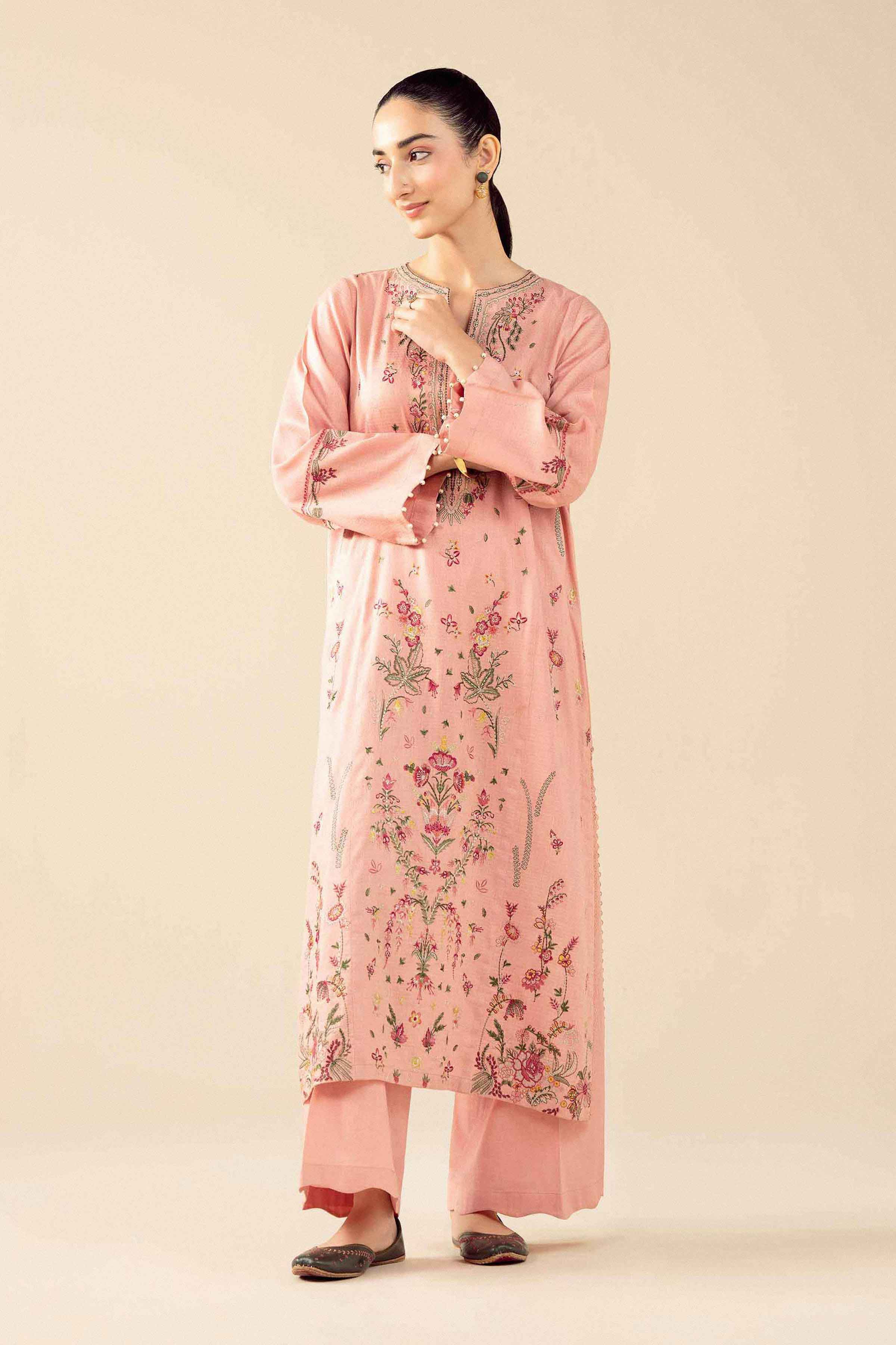 2 Piece - Embroidered Suit - PW25-393 for Women - Pret Collection | Nishat | Shop Online
