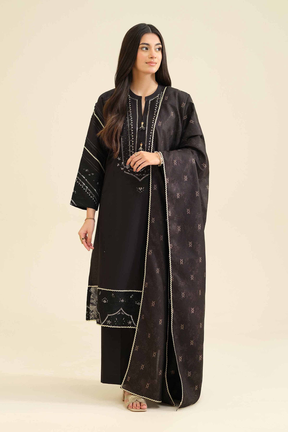 3 Piece - Embroidered Suit - PW25-404 for Women - Pret Collection | Nishat | Shop Online