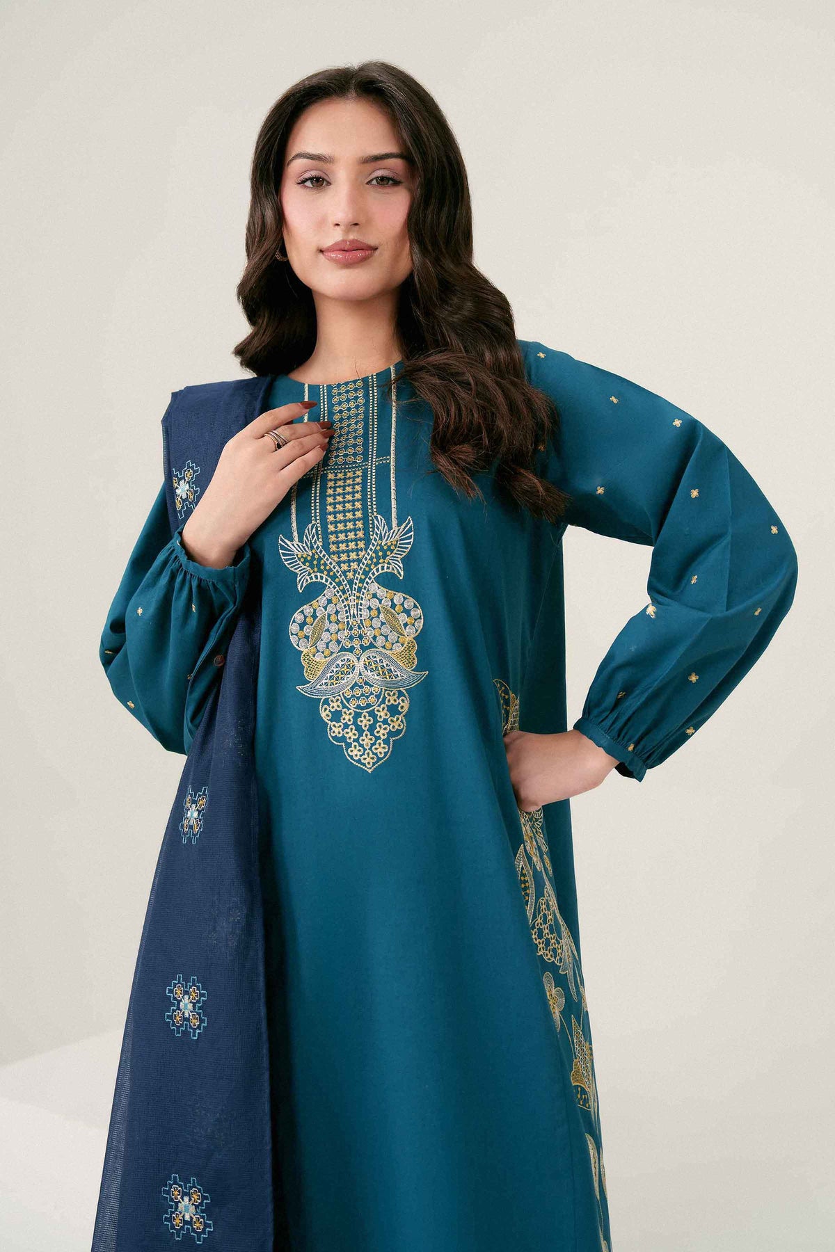 3 Piece - Embroidered Suit - PW25-414 for Women - Pret Collection | Nishat | Shop Online