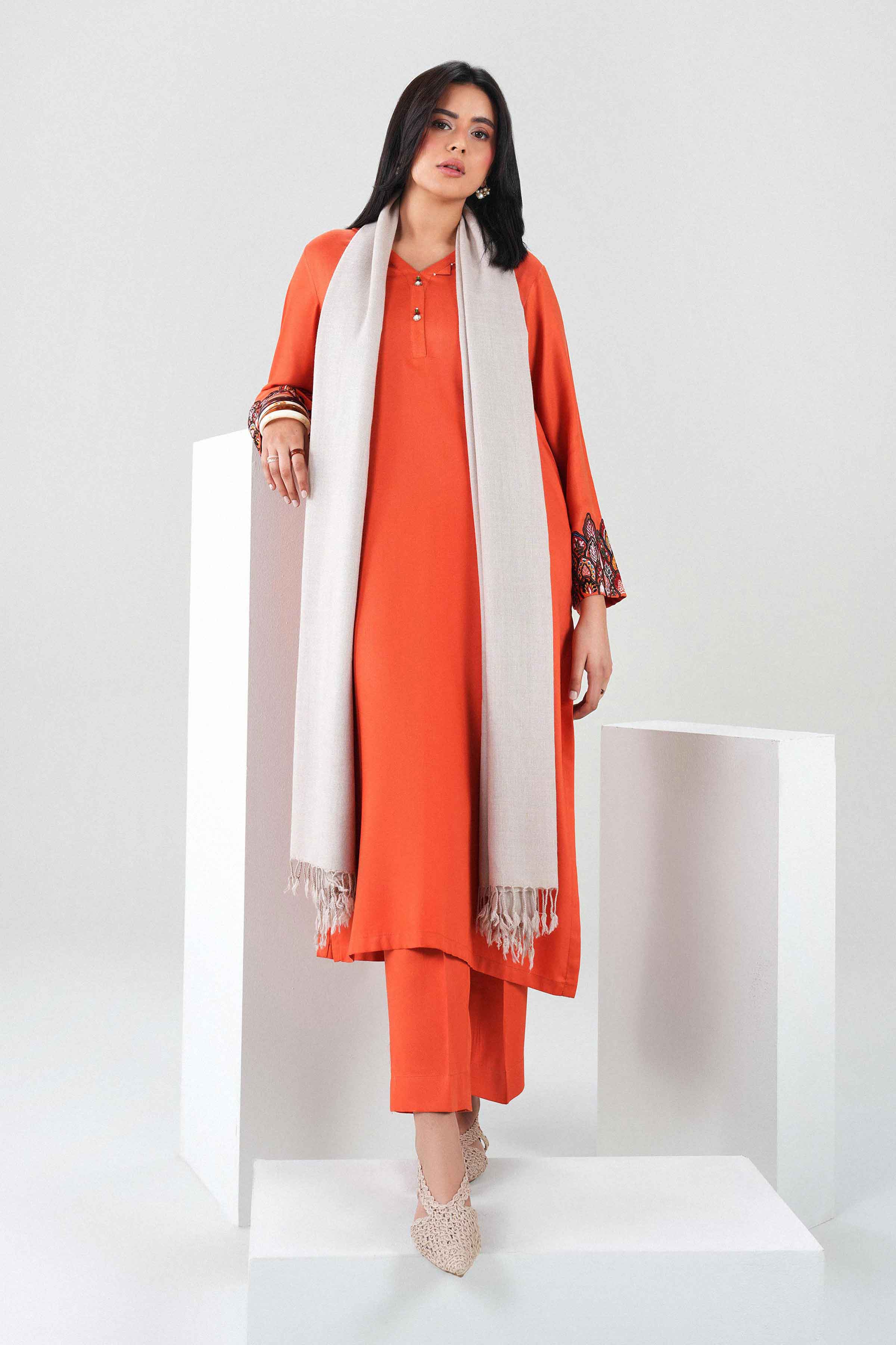 3 Piece - Embroidered Suit - PW25-422 for Women - Pret Collection | Nishat | Shop Online