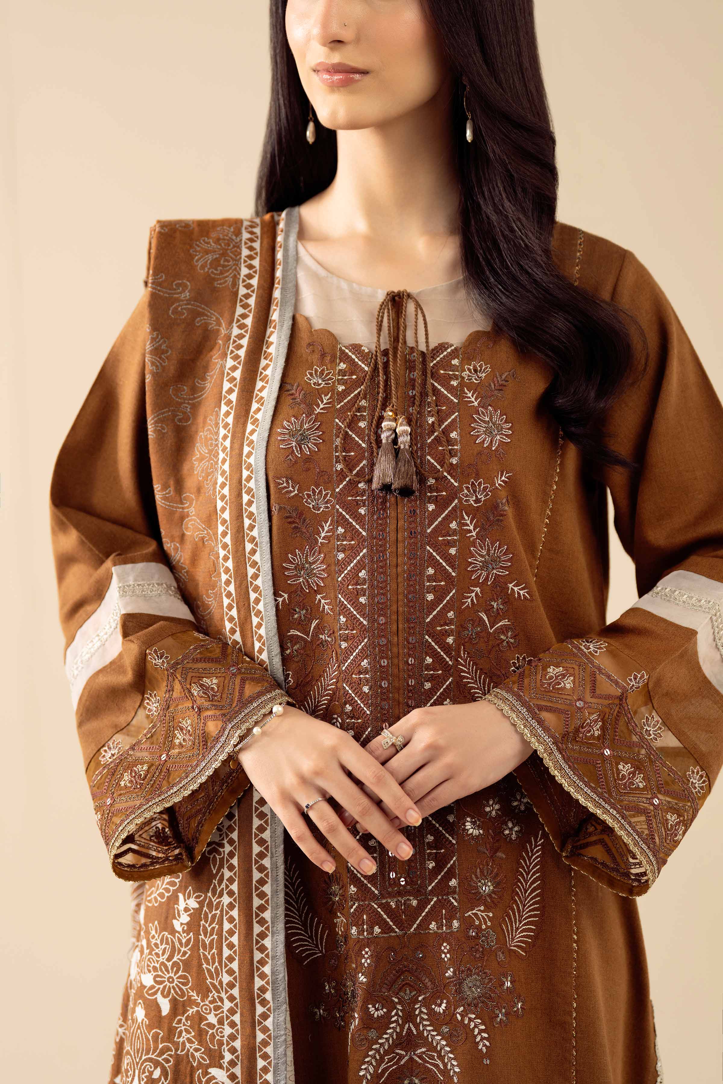 3 Piece - Embroidered Suit - PW25-433 for Women - Pret Collection | Nishat | Shop Online