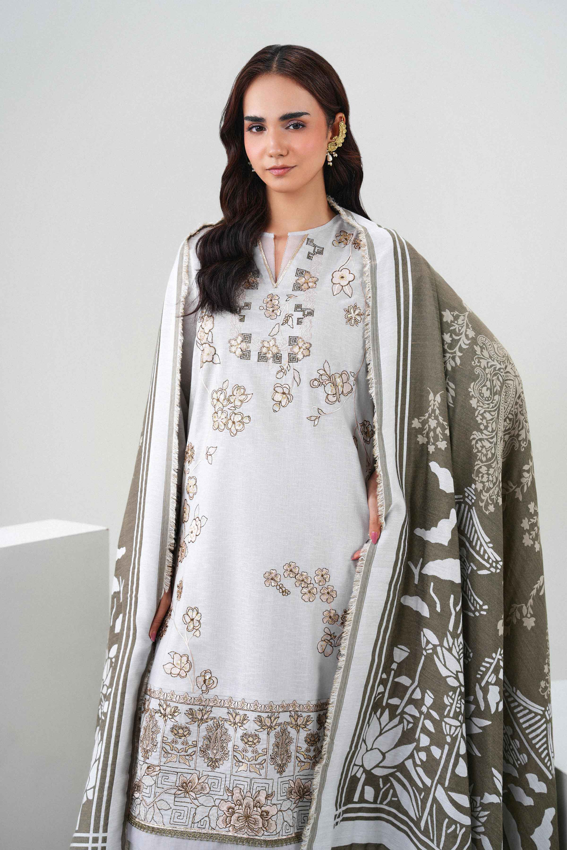 3 Piece - Embroidered Suit - PW25-437 for Women - Pret Collection | Nishat | Shop Online