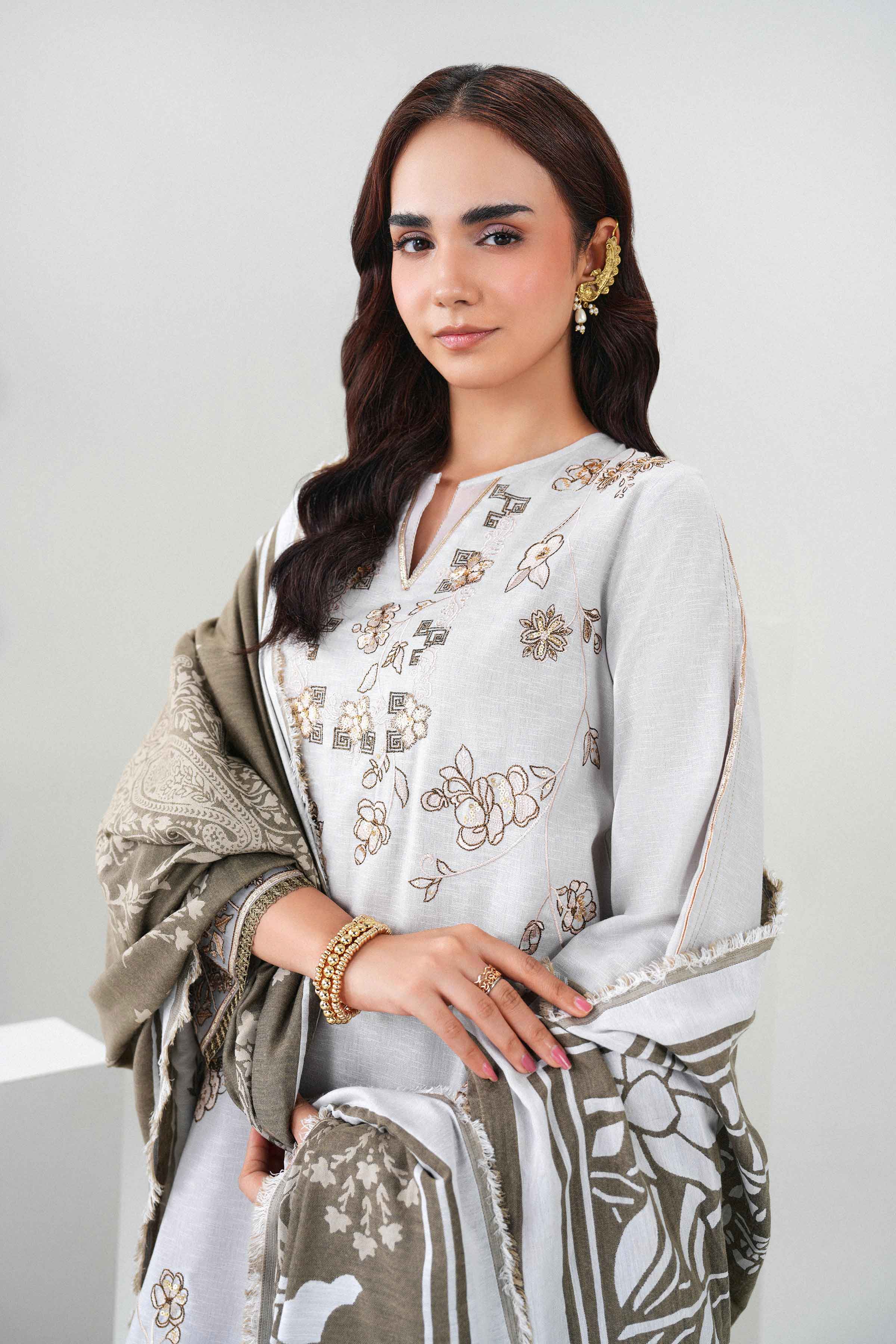 3 Piece - Embroidered Suit - PW25-437 for Women - Pret Collection | Nishat | Shop Online