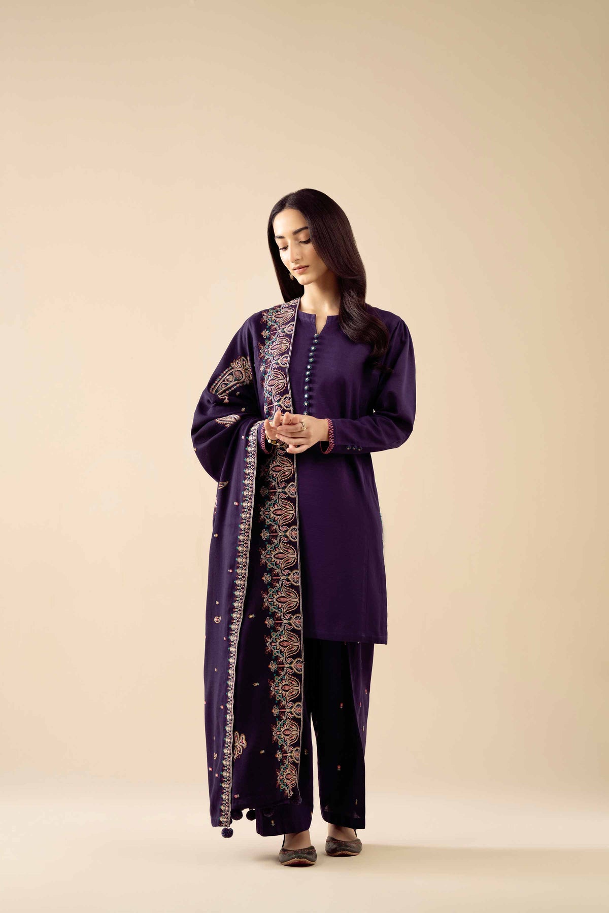 3 Piece - Embroidered Suit - PW25-441 for Women - Pret Collection | Nishat | Shop Online