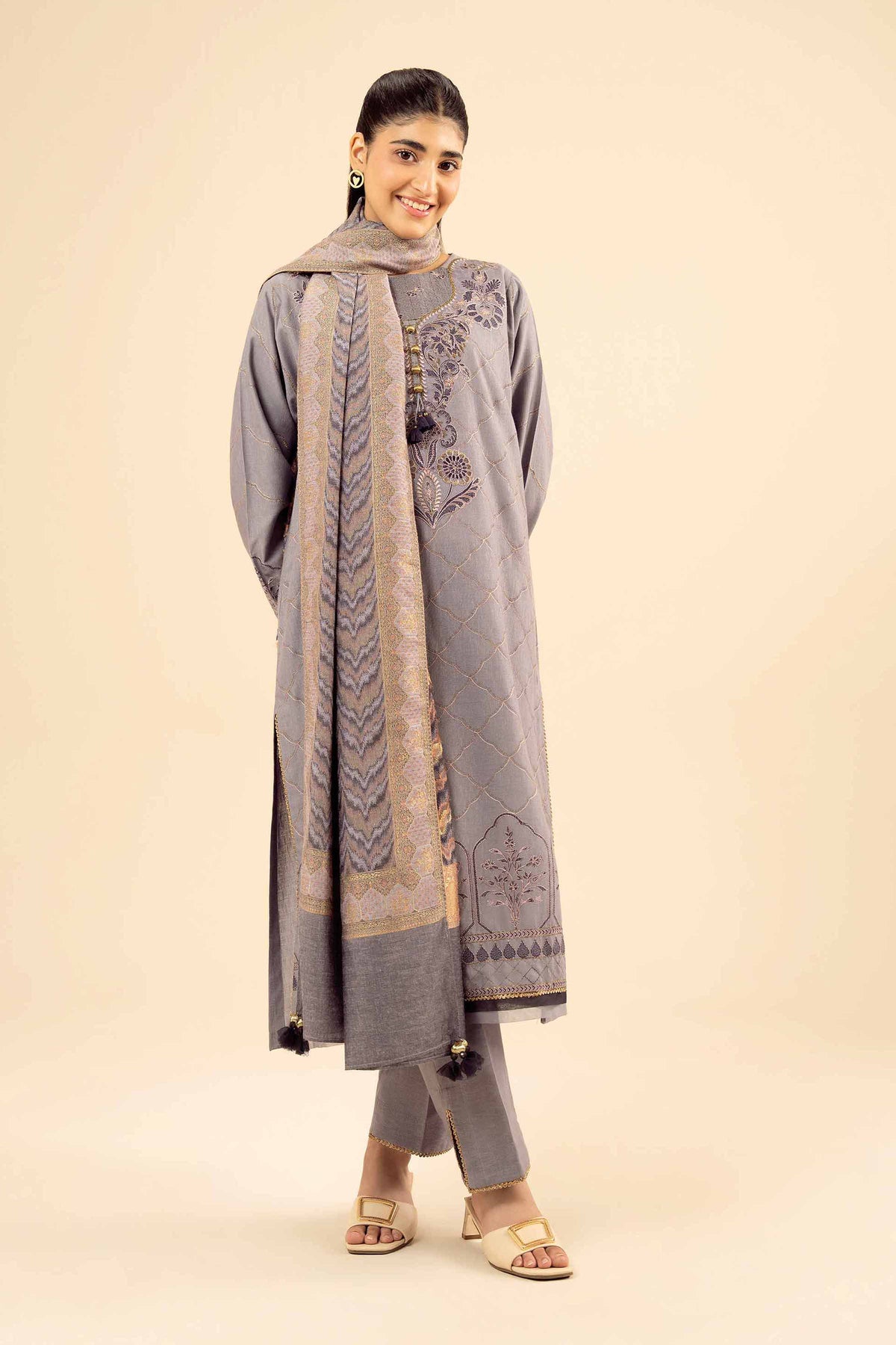 3 Piece - Embroidered Suit - PW25-446 for Women - Pret Collection | Nishat | Shop Online