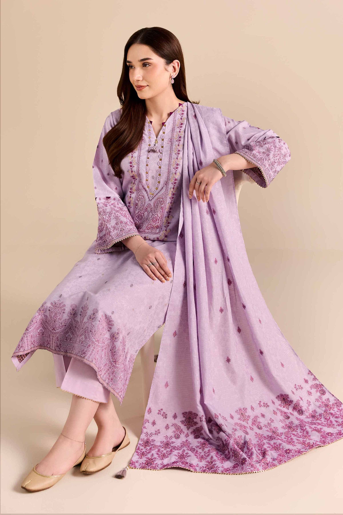 3 Piece - Printed Suit - PW25-455 for Women - Pret Collection | Nishat | Shop Online