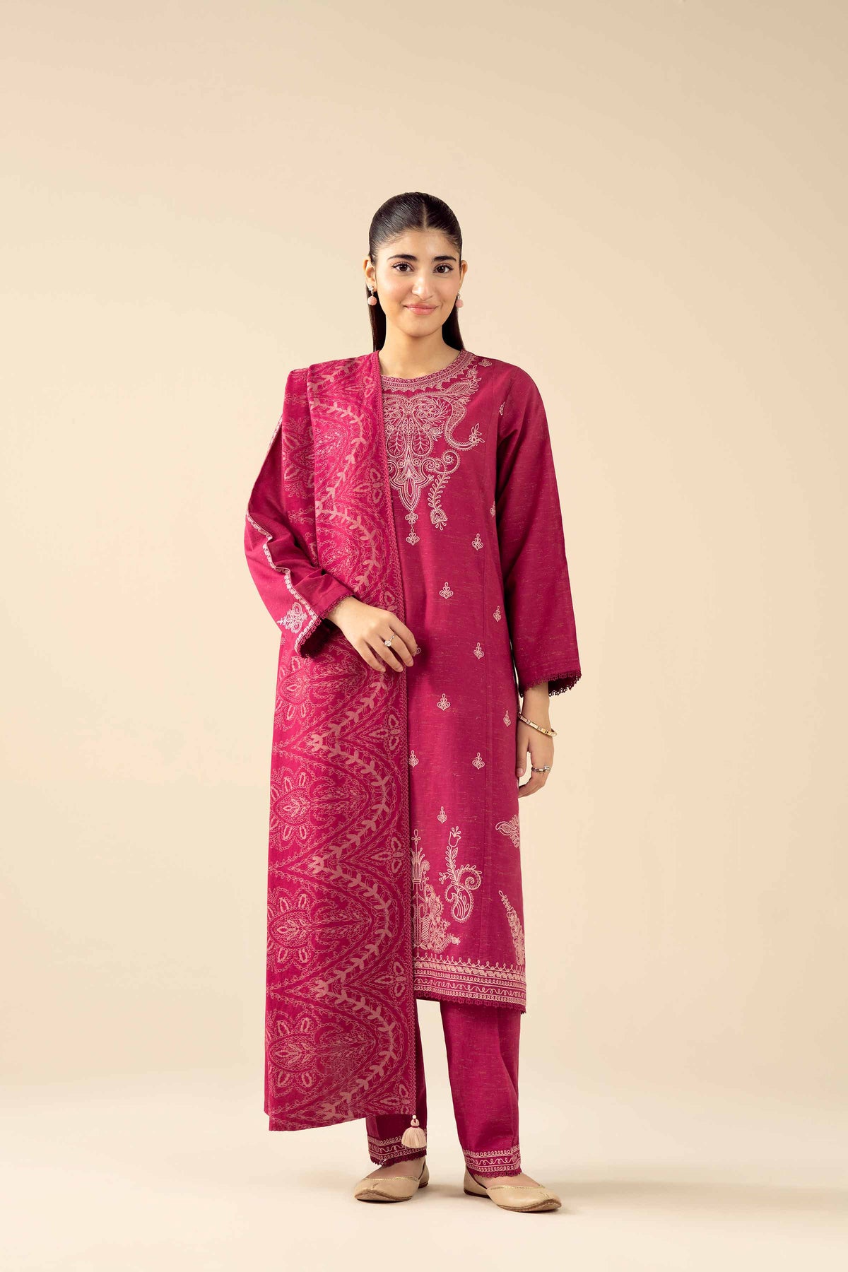3 Piece - Embroidered Suit - PW25-461 for Women - Pret Collection | Nishat | Shop Online