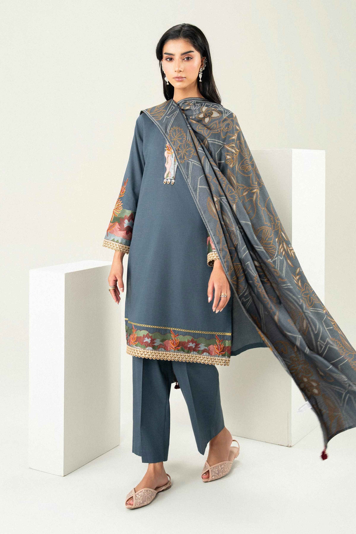 3 Piece - Embroidered Suit - PW25-462 for Women - Pret Collection | Nishat | Shop Online