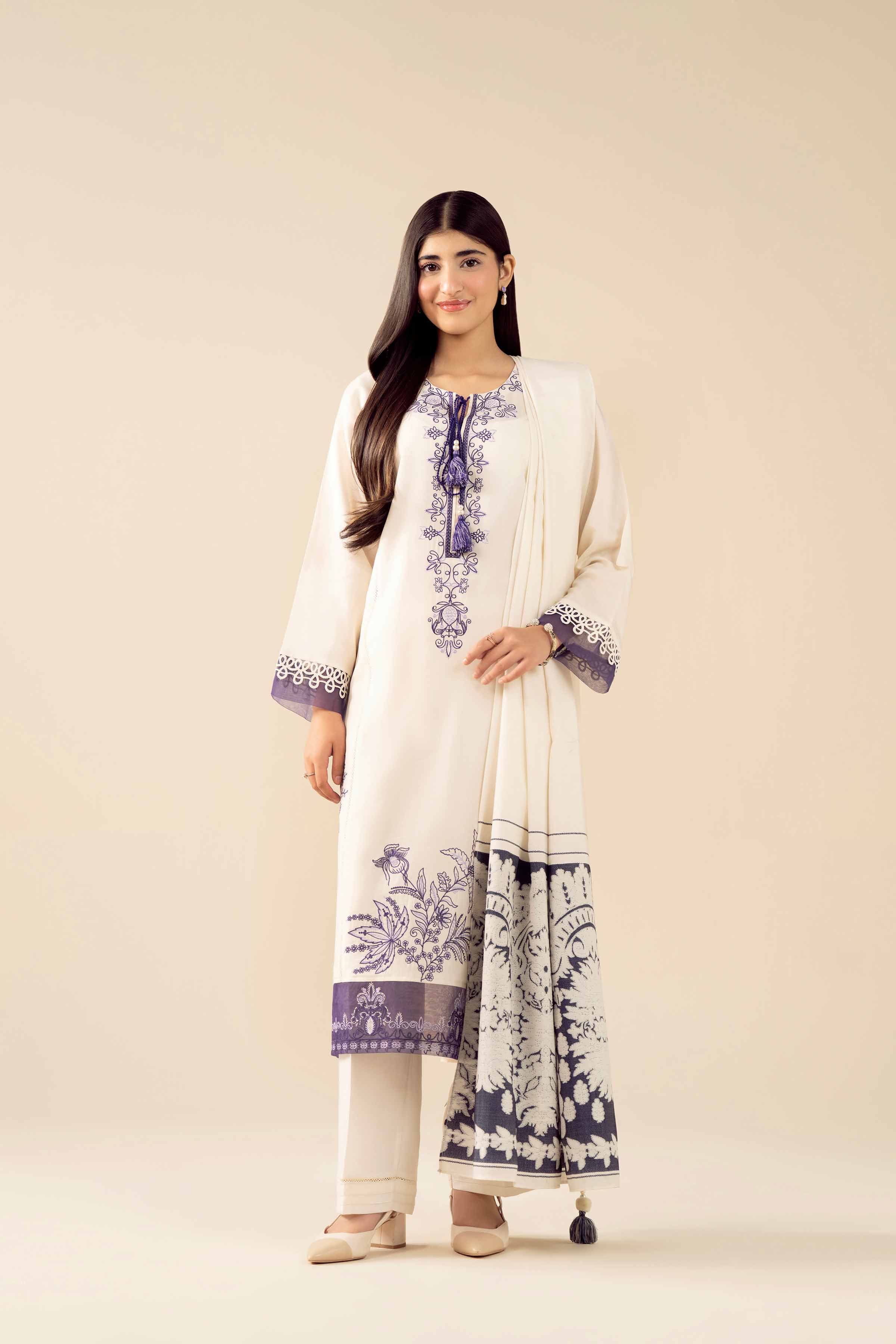 3 Piece - Embroidered Suit - PW25-471 for Women - Pret Collection | Nishat | Shop Online