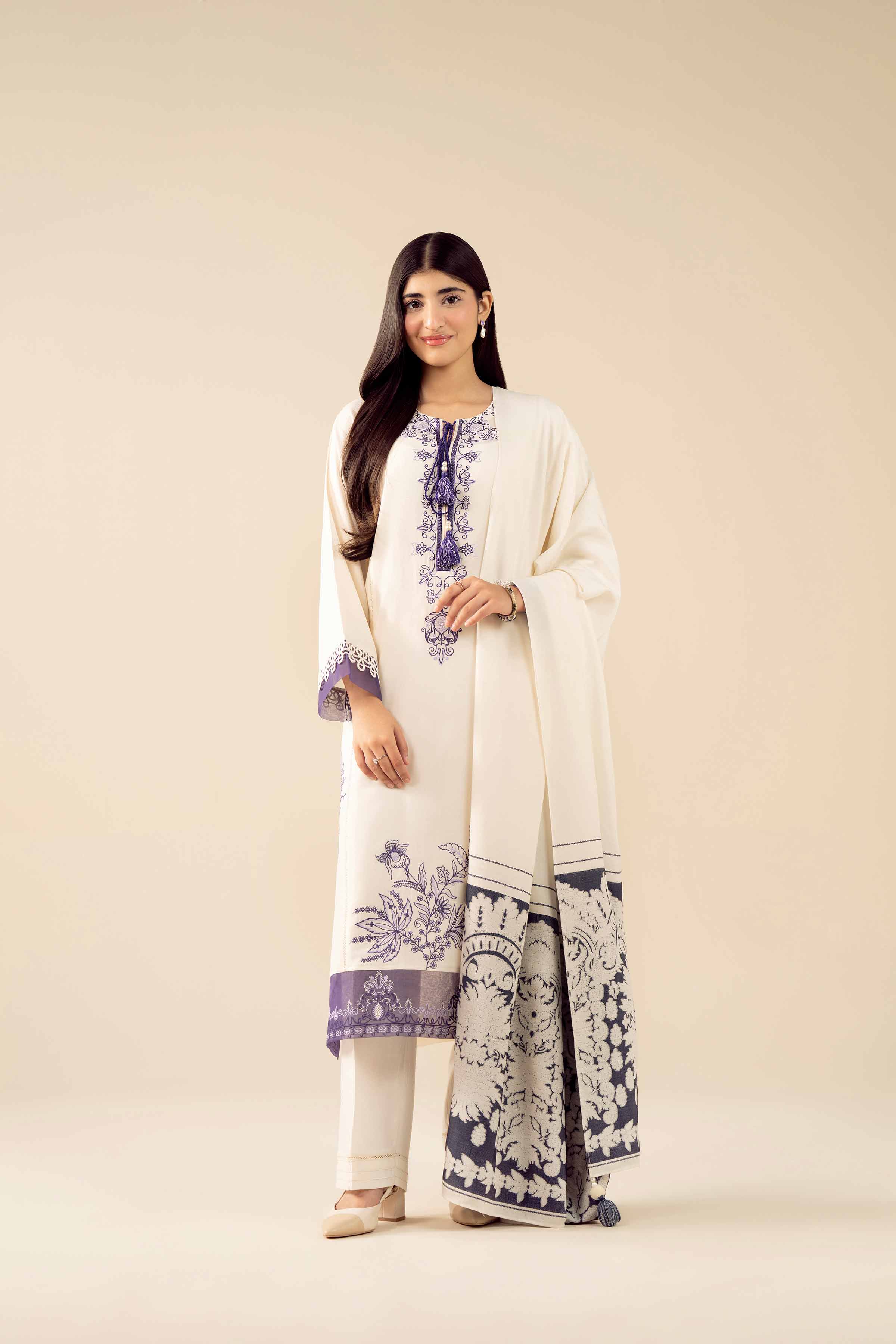 3 Piece - Embroidered Suit - PW25-471 for Women - Pret Collection | Nishat | Shop Online