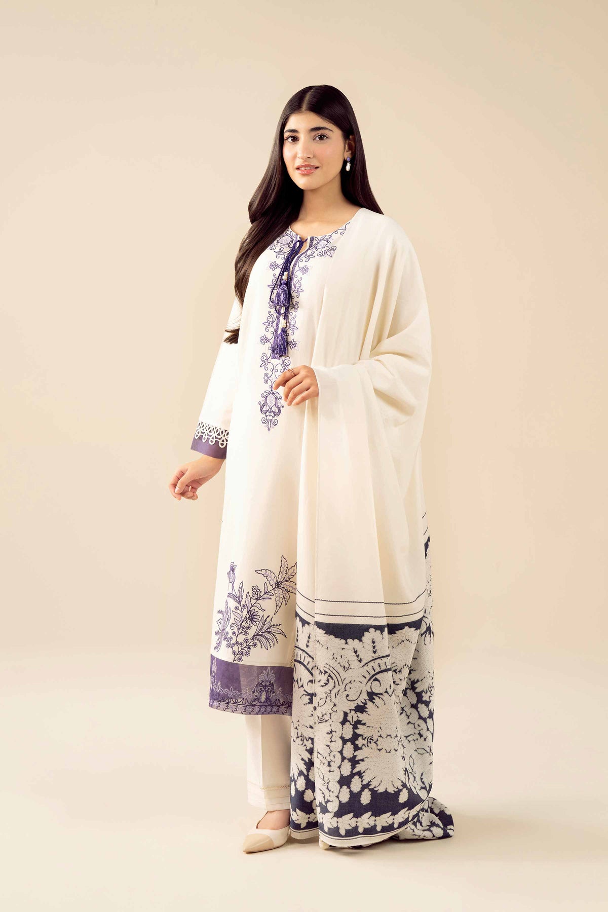 3 Piece - Embroidered Suit - PW25-471 for Women - Pret Collection | Nishat | Shop Online
