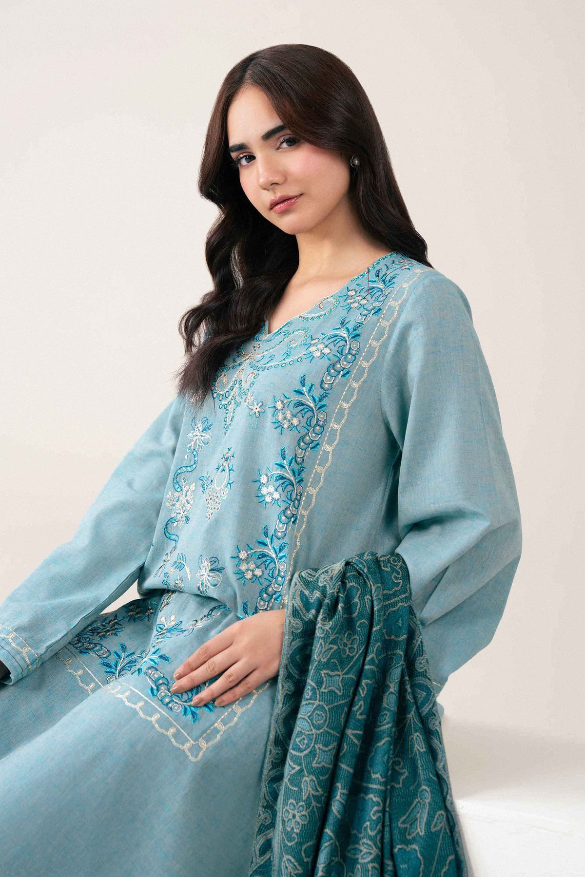 3 Piece - Embroidered Suit - PW25-482 for Women - Pret Collection | Nishat | Shop Online