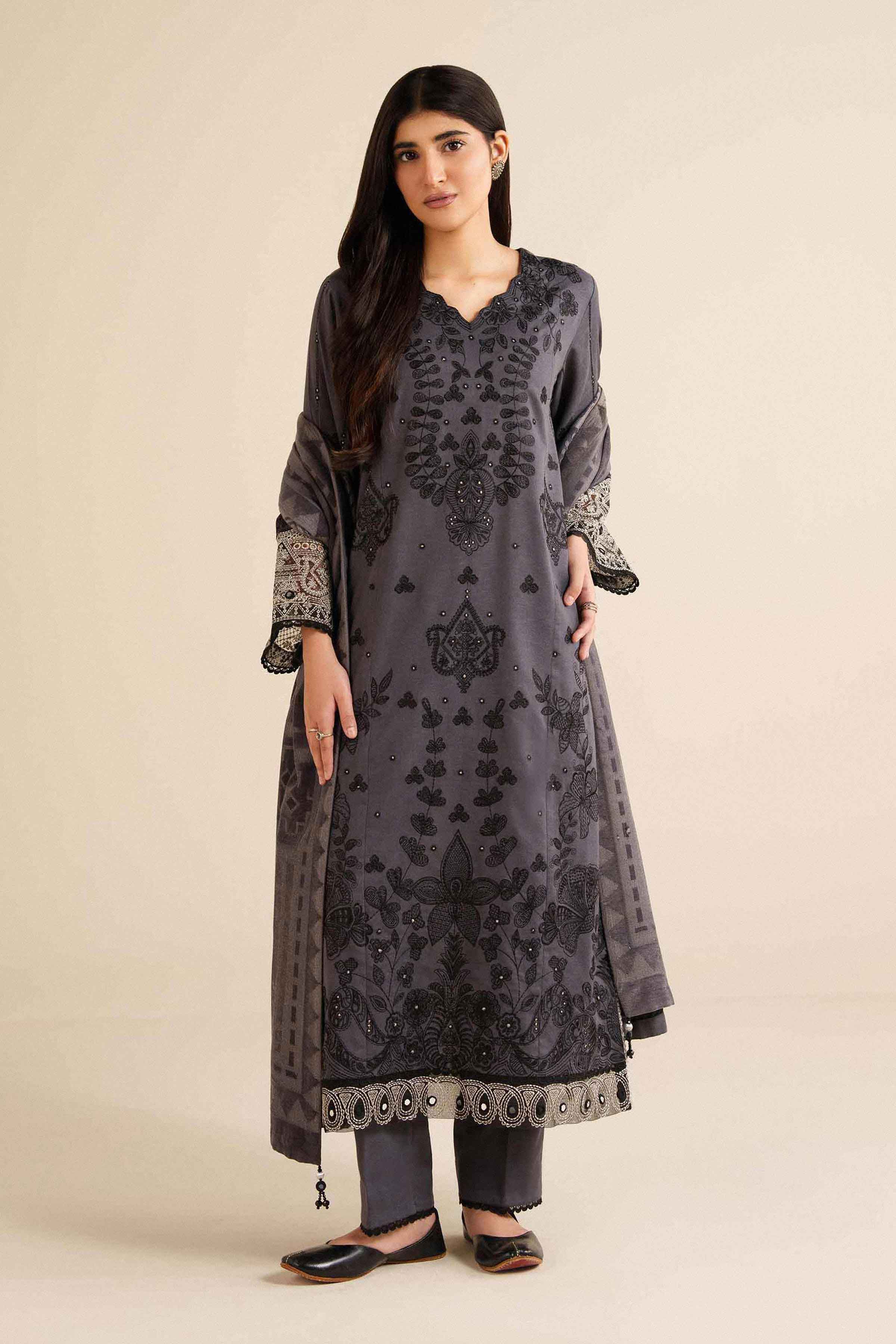3 Piece - Embroidered Suit - PW25-483 for Women - Pret Collection | Nishat | Shop Online