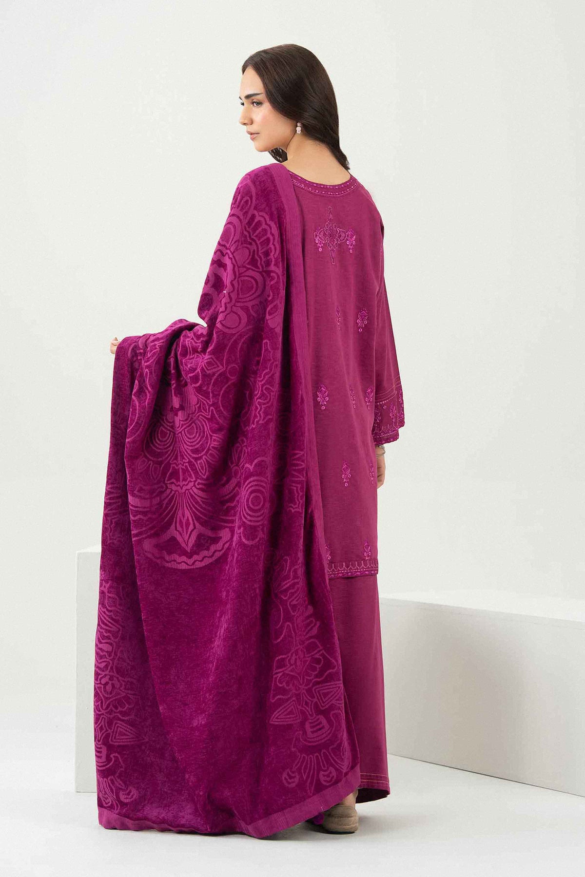 3 Piece - Embroidered Suit - PW25-485 for Women - Pret Collection | Nishat | Shop Online