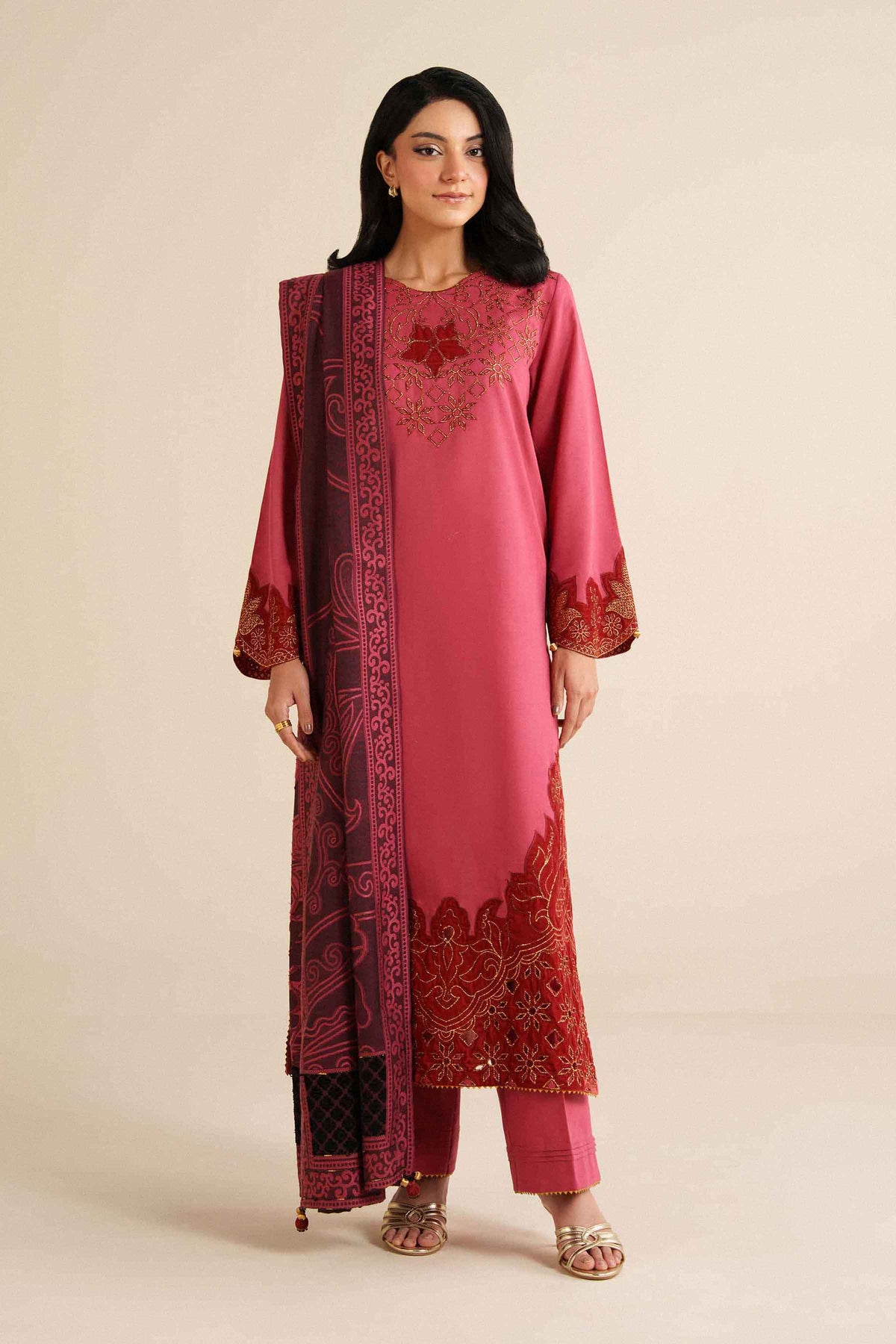 3 Piece - Embroidered Suit - PW25-488 for Women - Pret Collection | Nishat | Shop Online