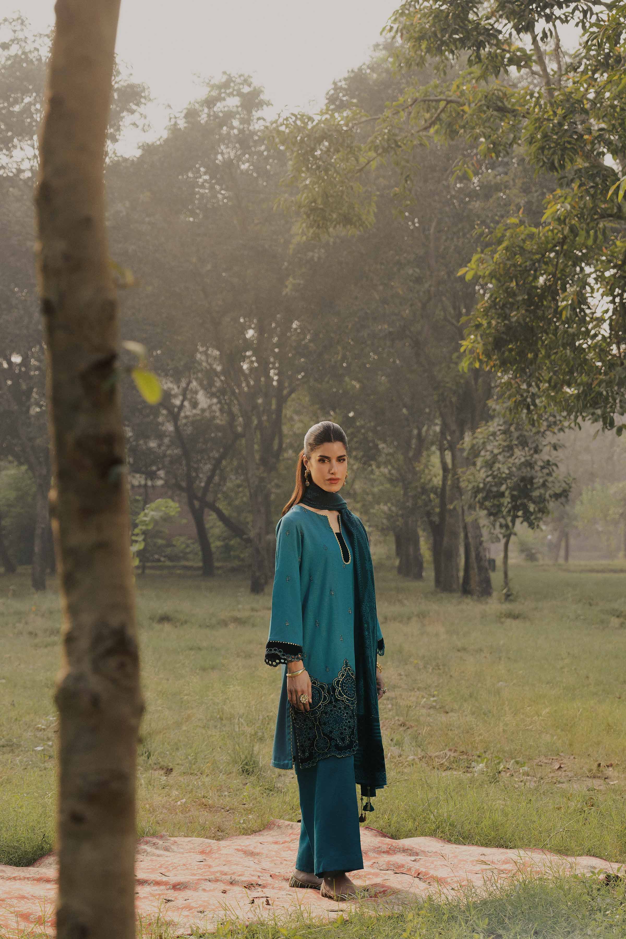 3 Piece - Embroidered Suit - PW25-490 for Women - Pret Collection | Nishat | Shop Online
