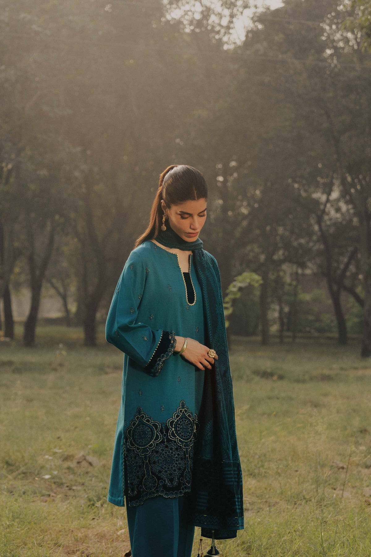 3 Piece - Embroidered Suit - PW25-490 for Women - Pret Collection | Nishat | Shop Online